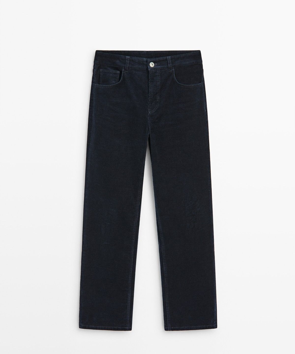 마시모두띠(MASSIMO DUTTI) 미드라이즈 슬림 스트레이트 코듀로이 팬츠