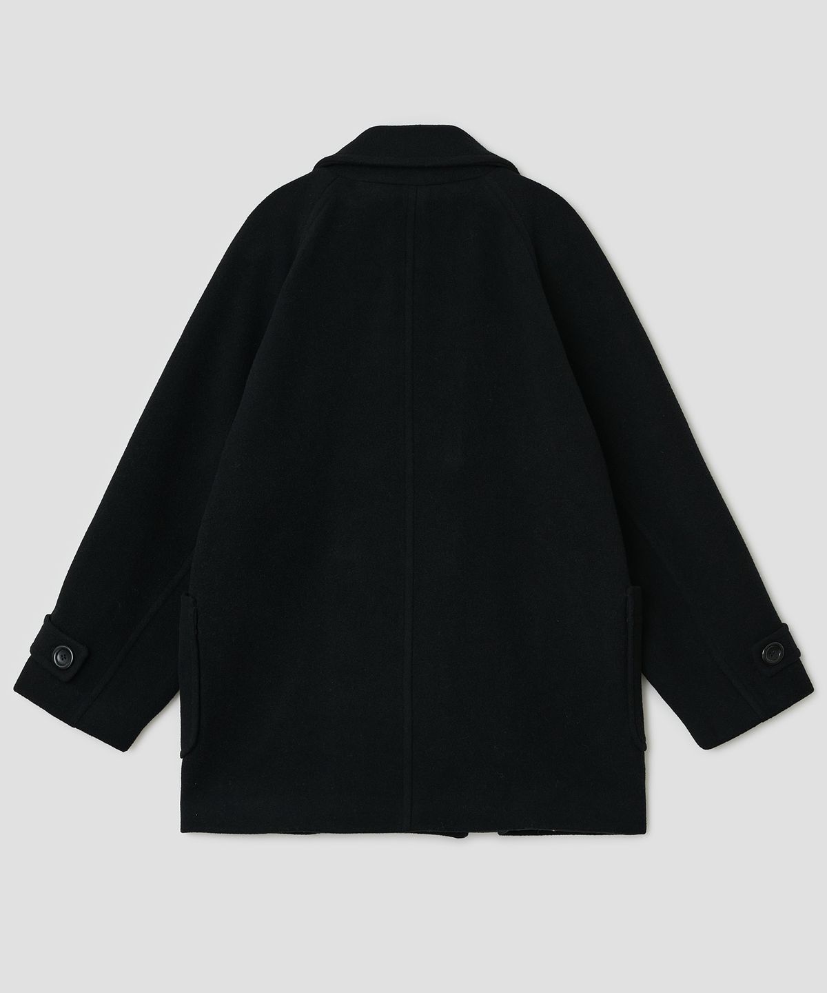 타입서비스(TYPESERVICE) Raglan Double Breasted Coat [Black]