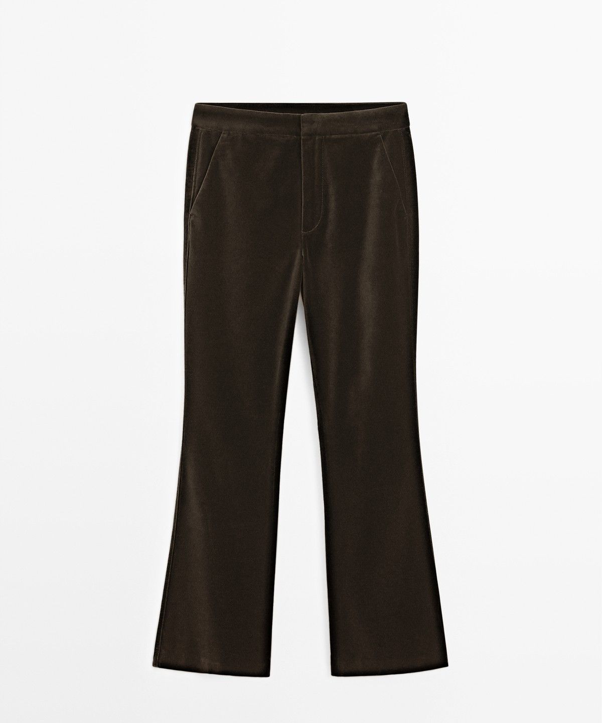 마시모두띠(MASSIMO DUTTI) 스키니 플레어핏 벨벳 팬츠