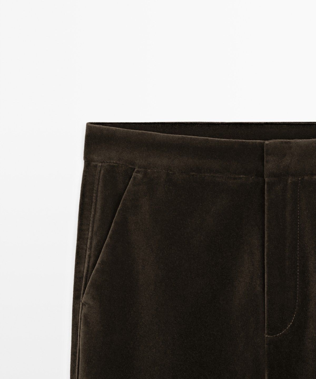 마시모두띠(MASSIMO DUTTI) 스키니 플레어핏 벨벳 팬츠