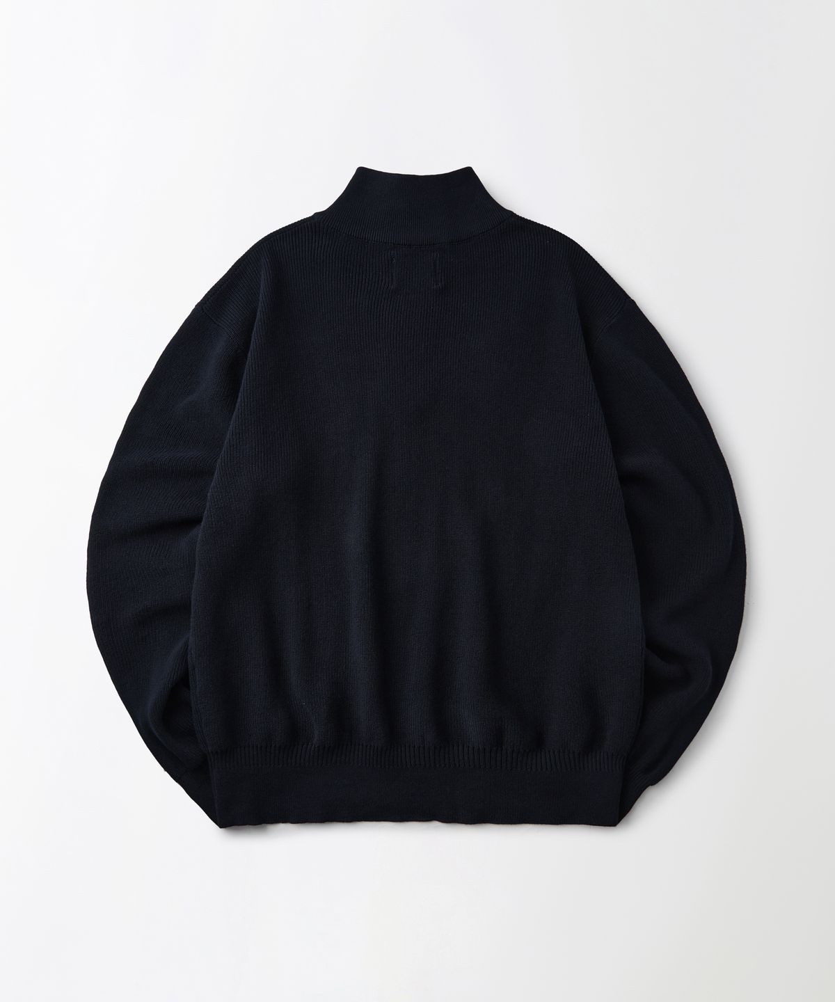 아웃스탠딩(OUTSTANDING) HALF ZIP-UP KNIT SWEATER_NAVY