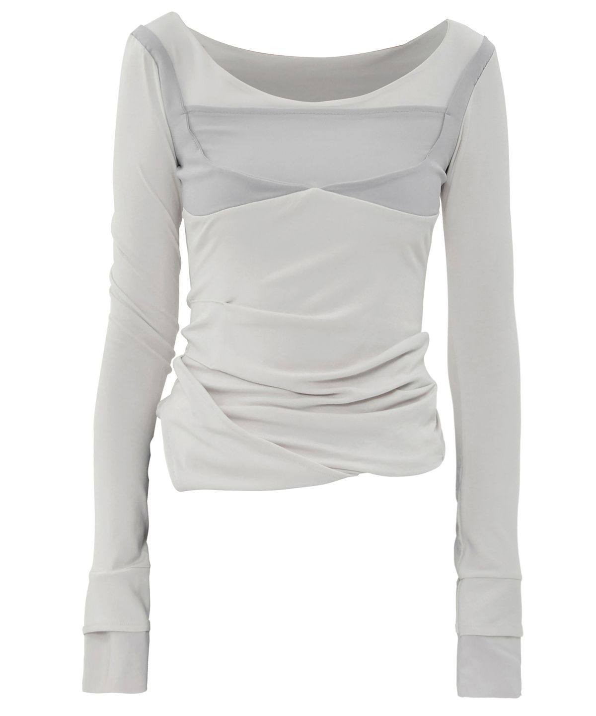 플레어업(FLAREUP) Layered Sculpted Long Sleeve (FL-196_Cloud White)