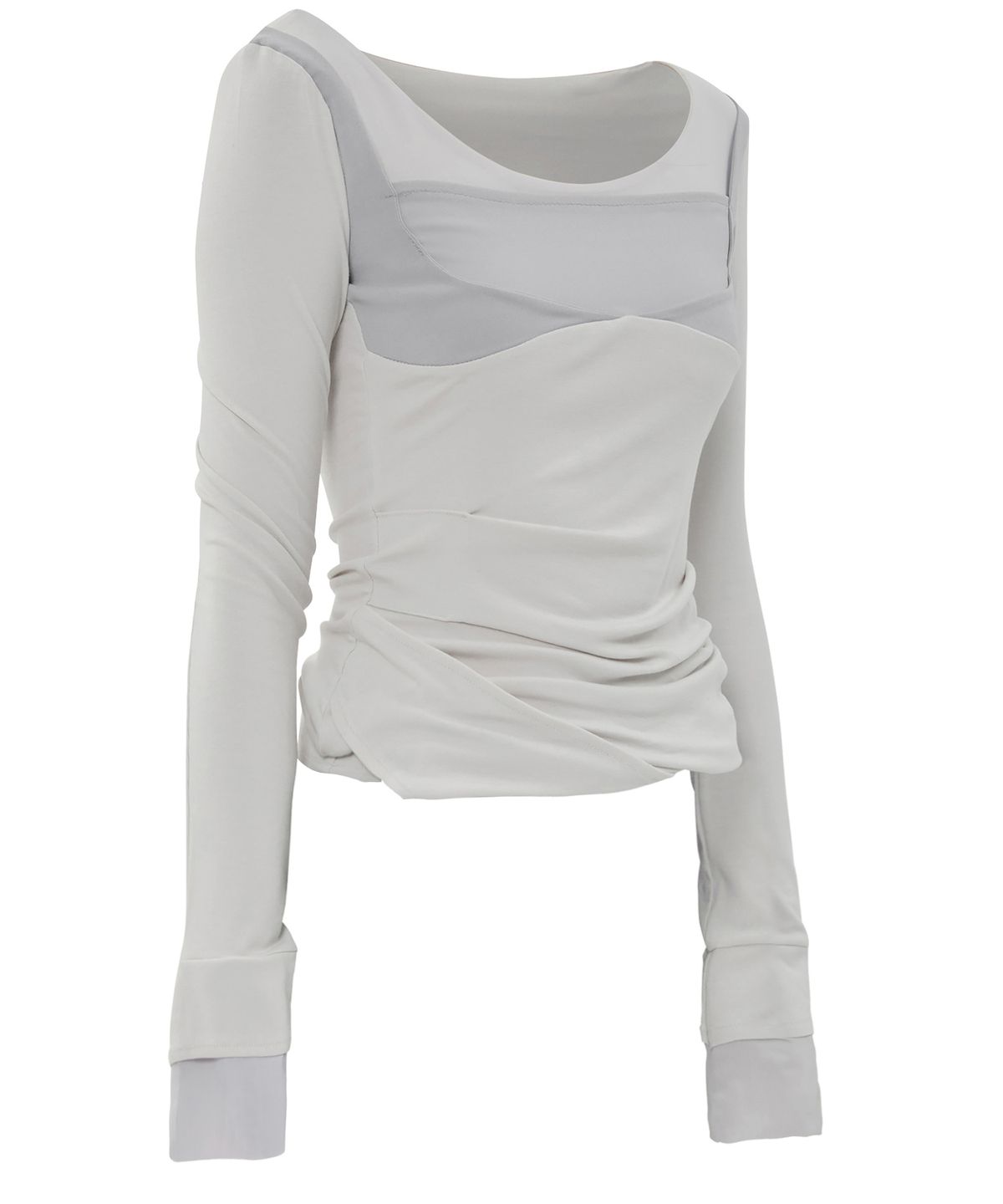 플레어업(FLAREUP) Layered Sculpted Long Sleeve (FL-196_Cloud White)