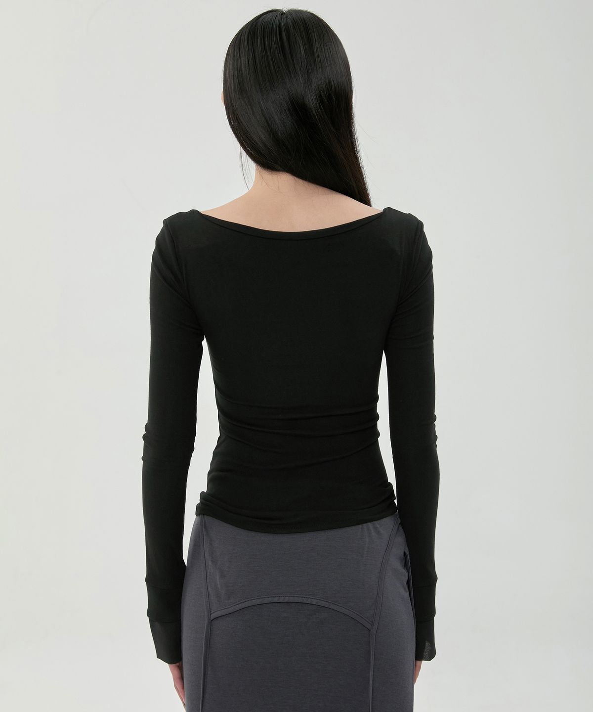 플레어업(FLAREUP) Layered Sculpted Long Sleeve (FL-196_Black)