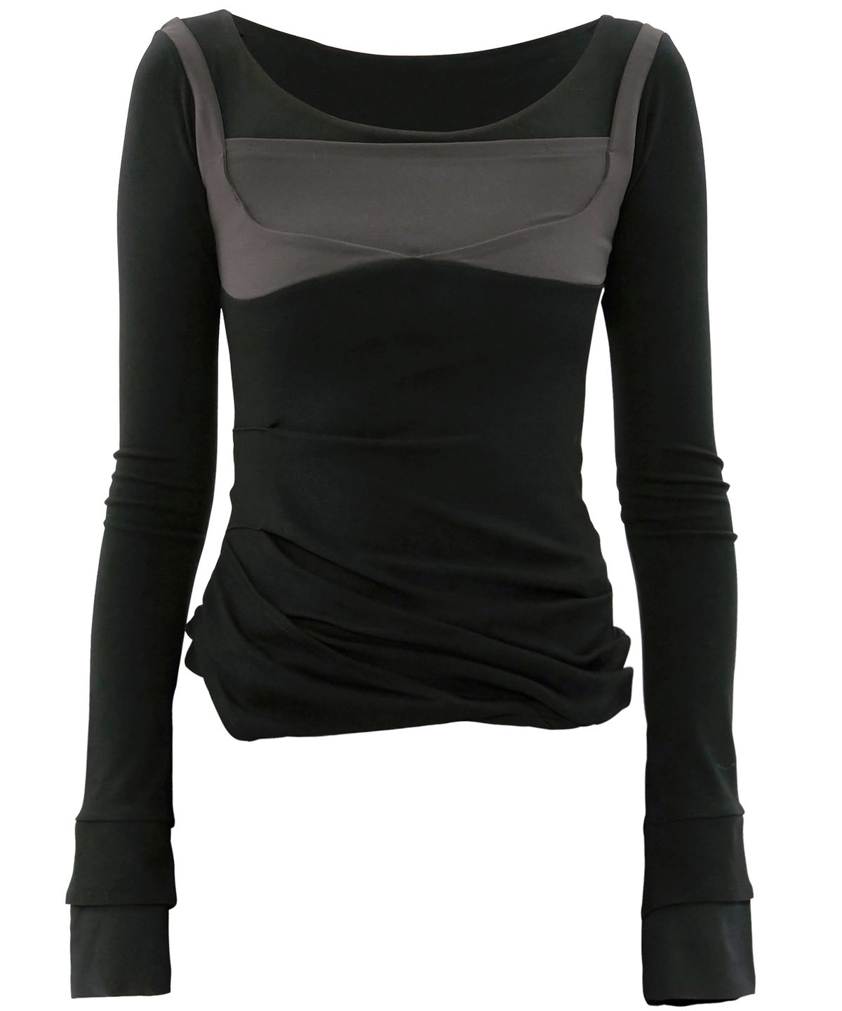 플레어업(FLAREUP) Layered Sculpted Long Sleeve (FL-196_Black)