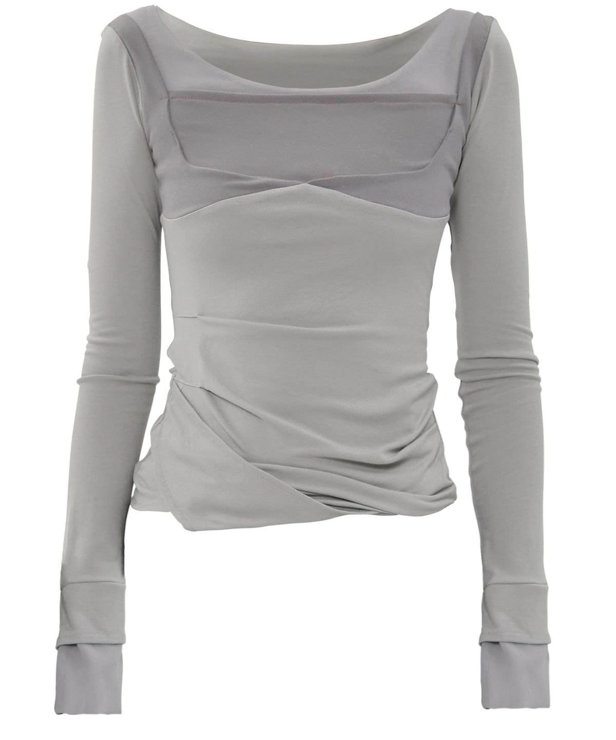 플레어업(FLAREUP) Layered Sculpted Long Sleeve (FL-196_Gray)