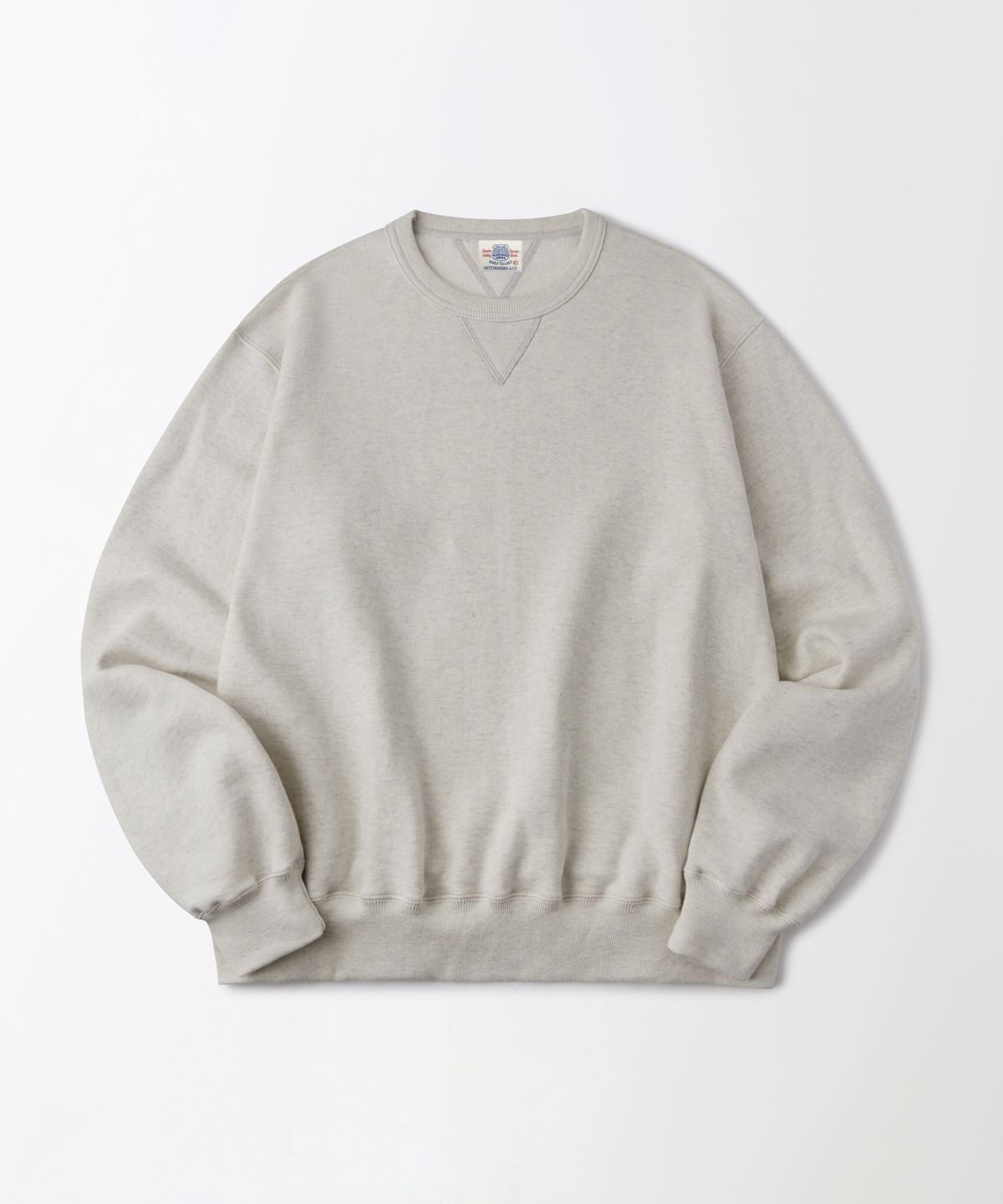 아웃스탠딩(OUTSTANDING) JAPANESE URAKE JERSEY TUBULAR SWEAT_1%OATMEAL