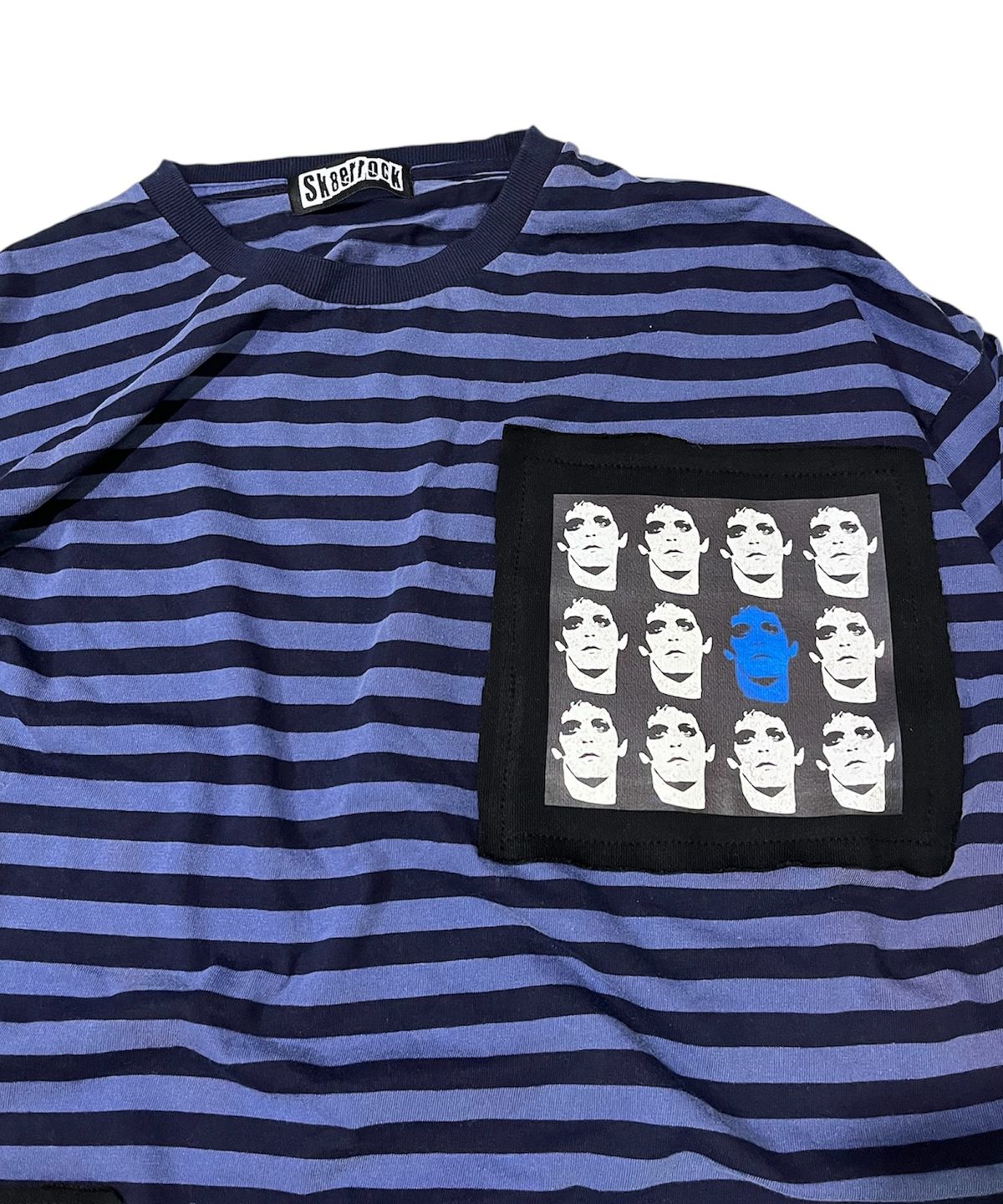 스케이터락(SK8ER ROCK) Static Pigment Stripe T-Shirt (blue*navy)