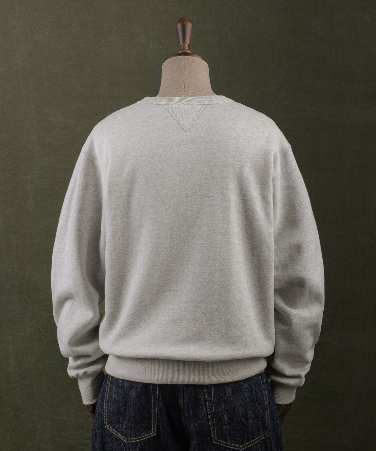 아웃스탠딩(OUTSTANDING) JAPANESE URAKE JERSEY TUBULAR SWEAT_3%MELANGE GRAY