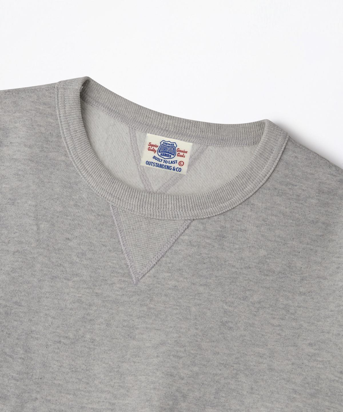 아웃스탠딩(OUTSTANDING) JAPANESE URAKE JERSEY TUBULAR SWEAT_3%MELANGE GRAY