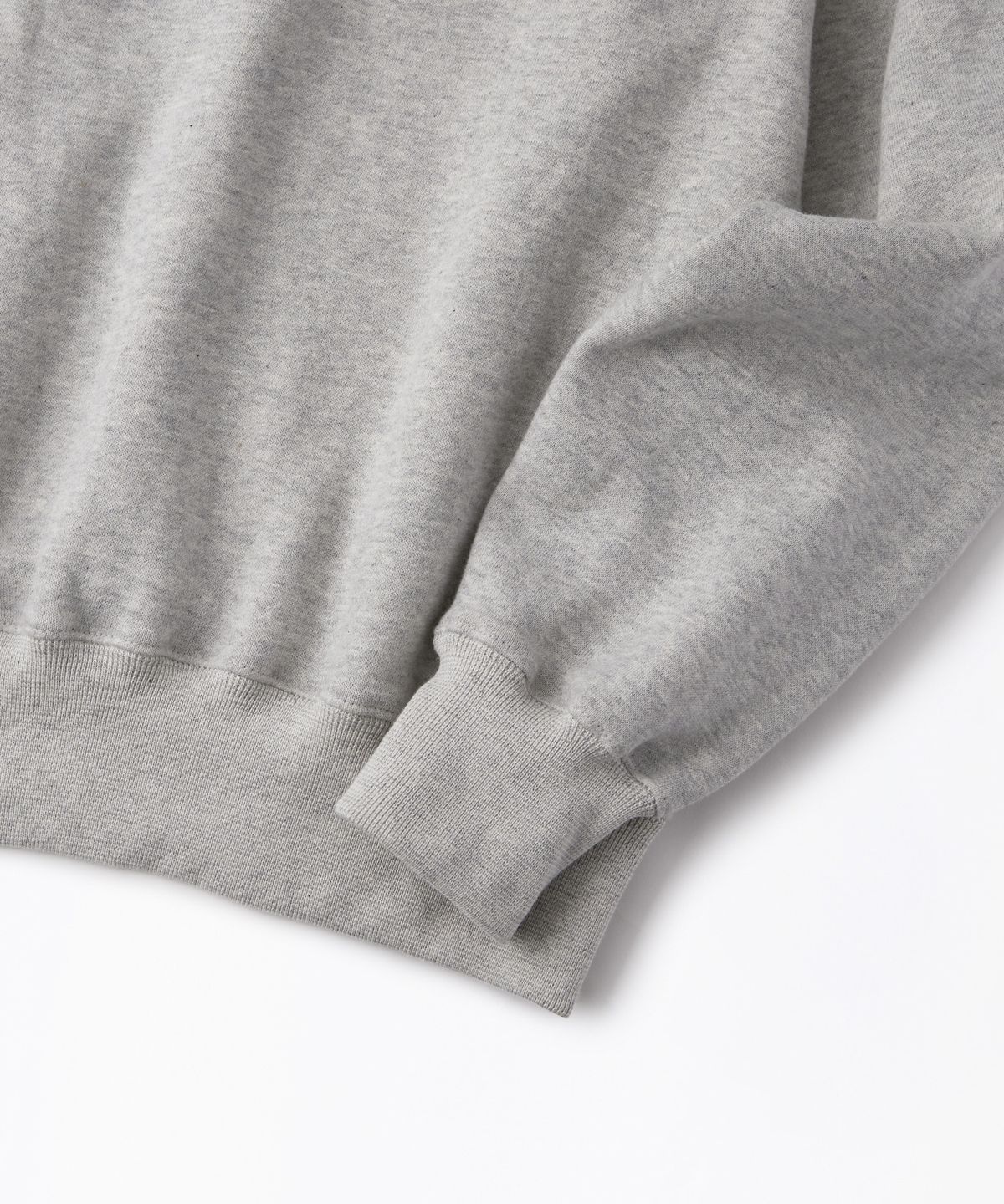 아웃스탠딩(OUTSTANDING) JAPANESE URAKE JERSEY TUBULAR SWEAT_3%MELANGE GRAY