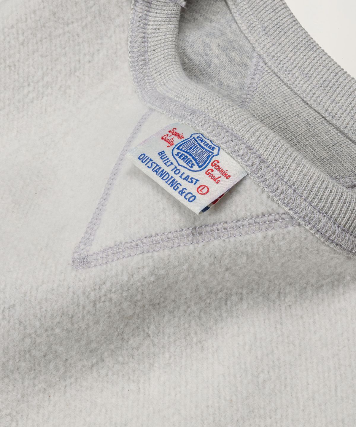 아웃스탠딩(OUTSTANDING) JAPANESE URAKE JERSEY TUBULAR SWEAT_3%MELANGE GRAY