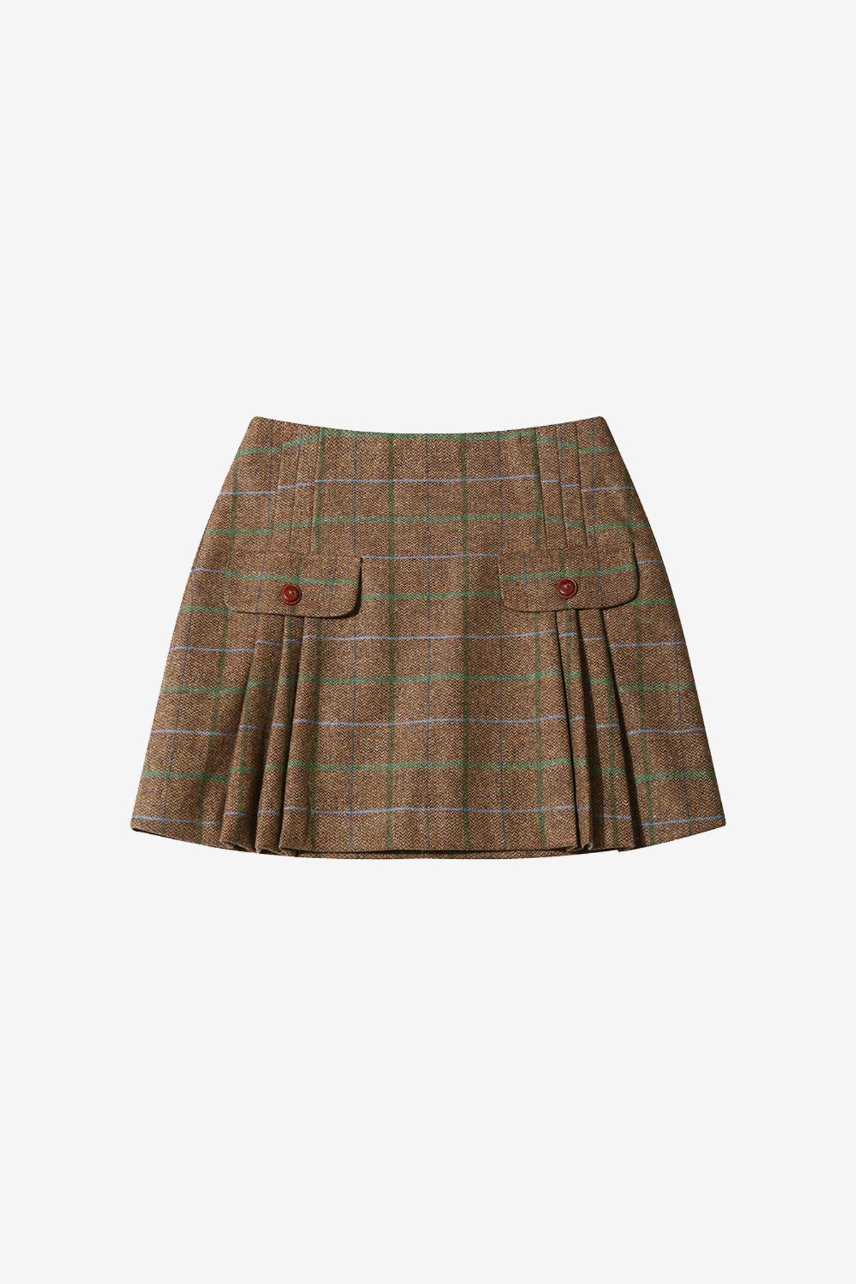 르몽생미셸(LE MONT ST MICHEL) JONVAL-MINI SKIRT_Camel