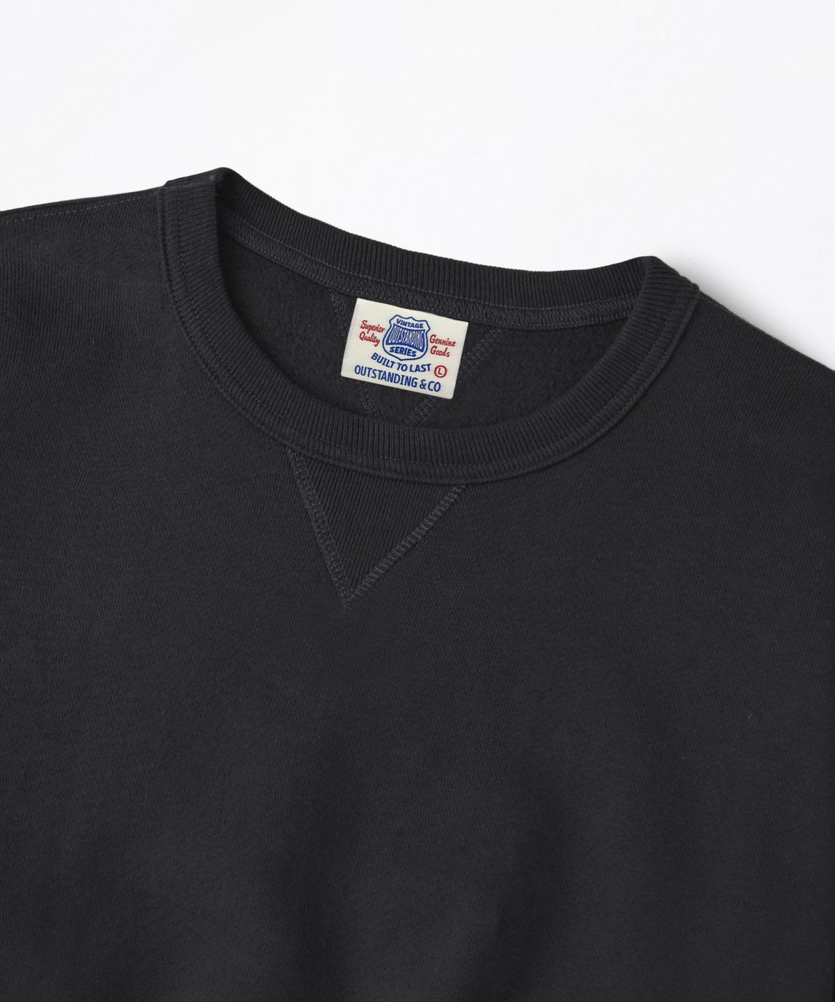 아웃스탠딩(OUTSTANDING) JAPANESE URAKE JERSEY TUBULAR SWEAT_VINTAGE BLACK