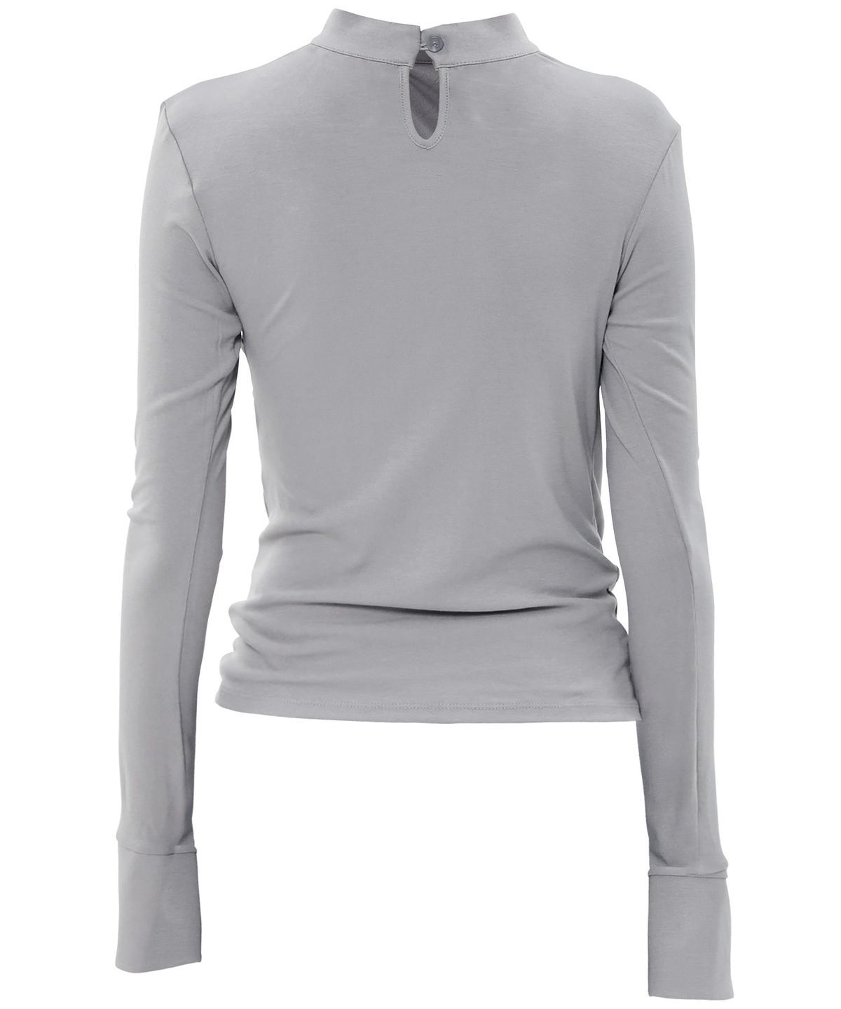 플레어업(FLAREUP) Draped Mock Neck Long Sleeve (FL-182_Gray)
