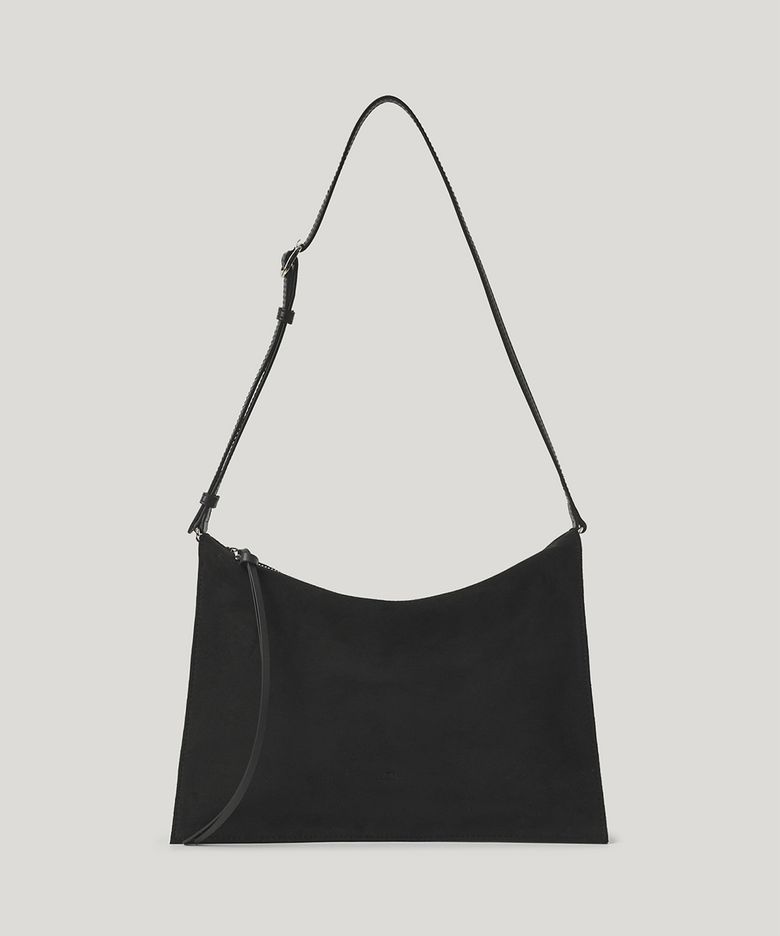 아코디언 스웨이드백 Accordion Suede Bag_Black