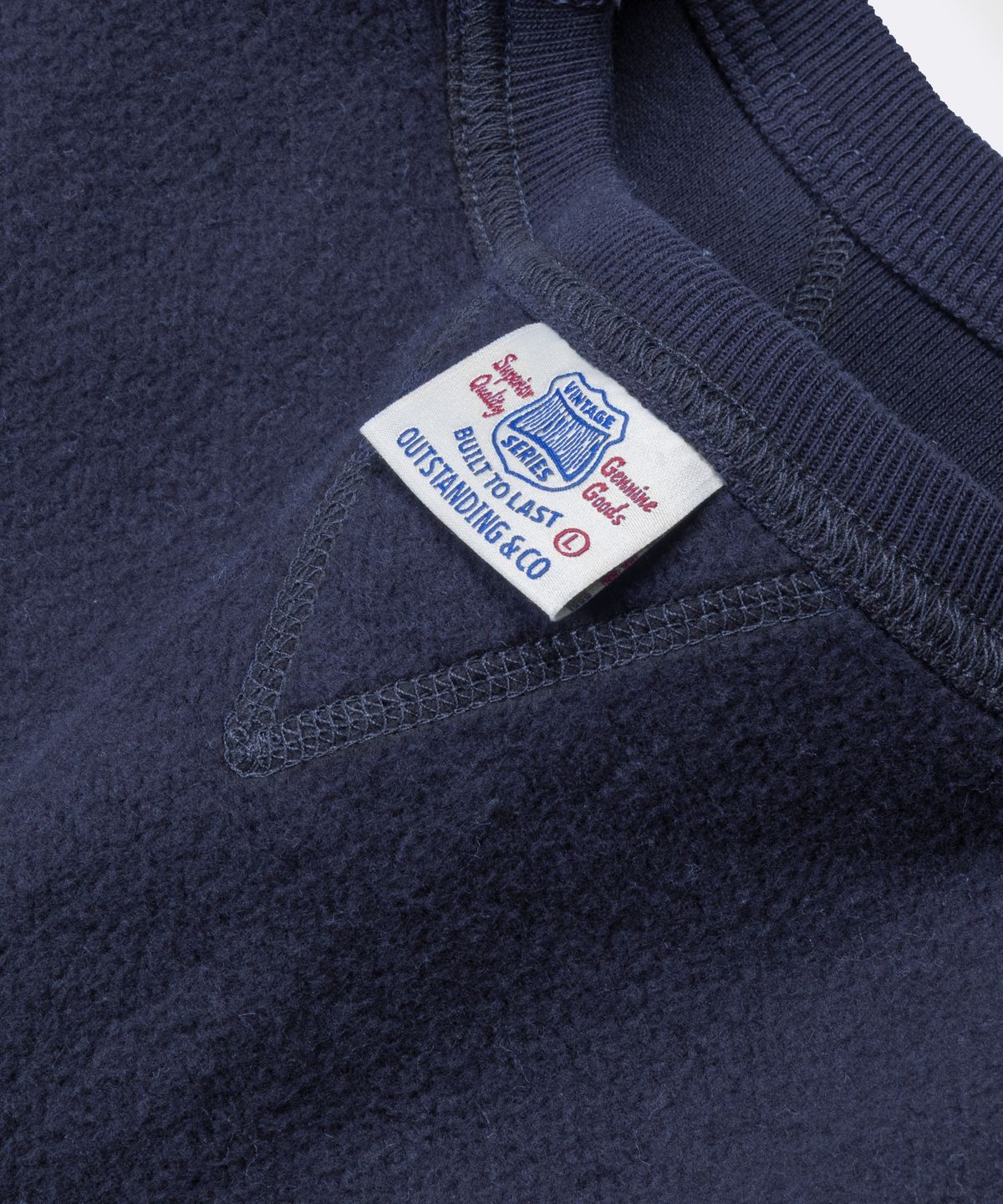 아웃스탠딩(OUTSTANDING) JAPANESE URAKE JERSEY TUBULAR SWEAT_VINTAGE NAVY