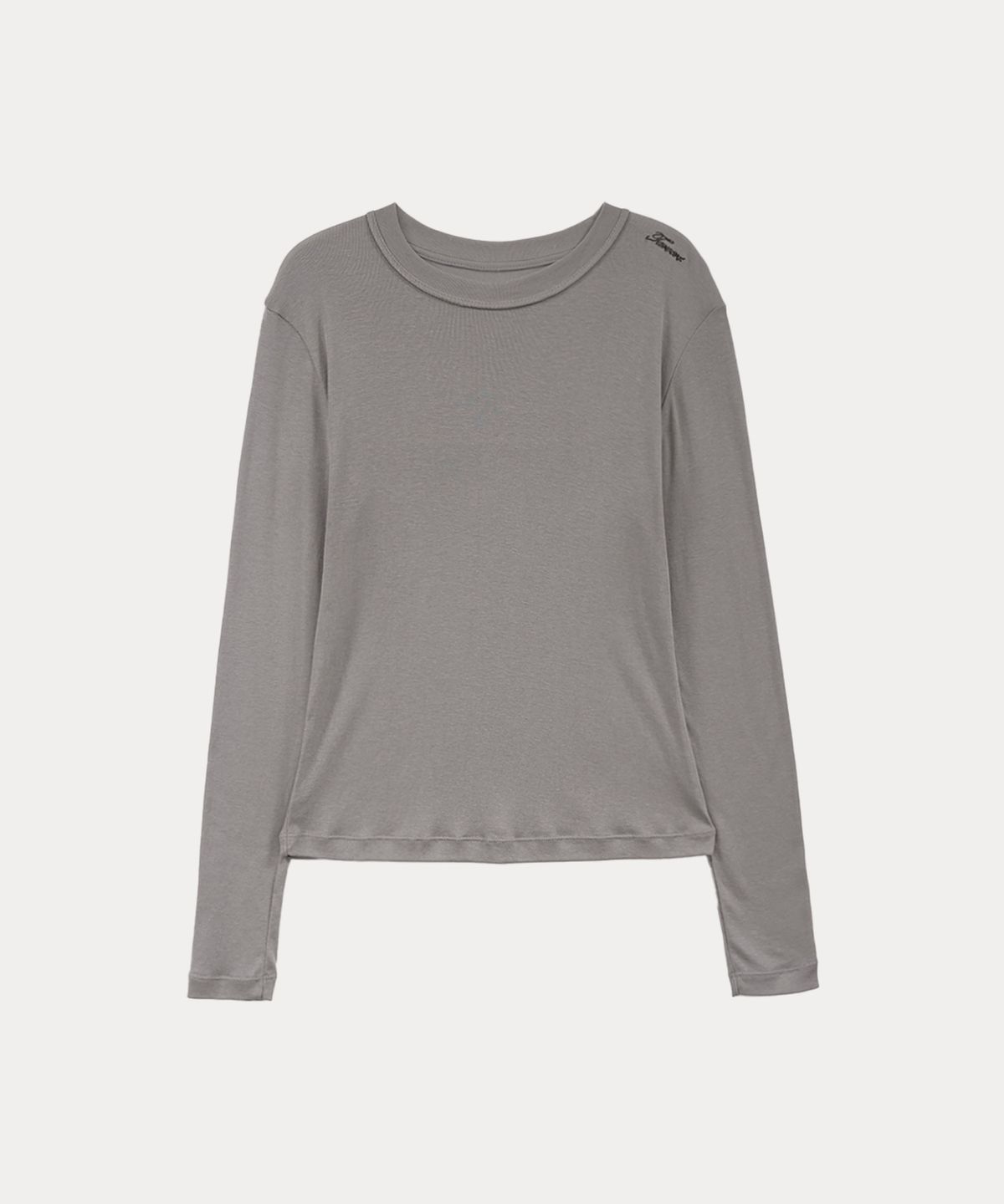 타버트(TARVERT) Lazle Slim Tencel T-Shirt - Taupe Gray