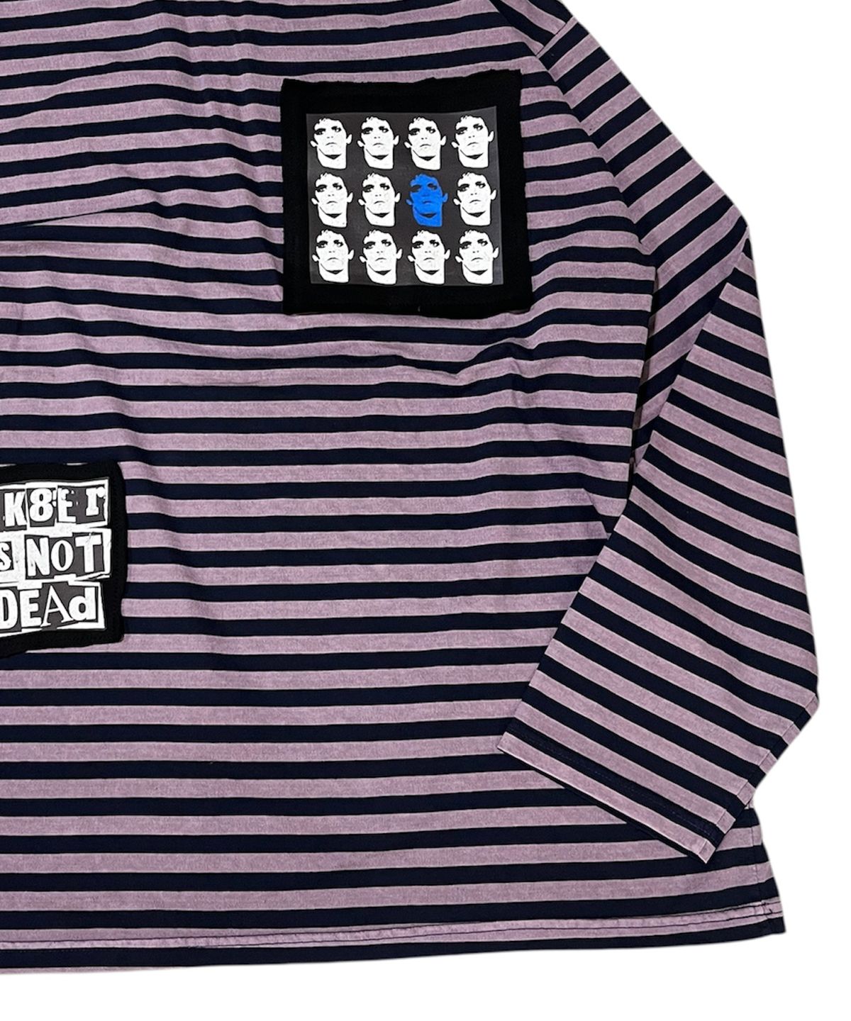 스케이터락(SK8ER ROCK) Static Pigment Stripe T-Shirt (light purple*navy)