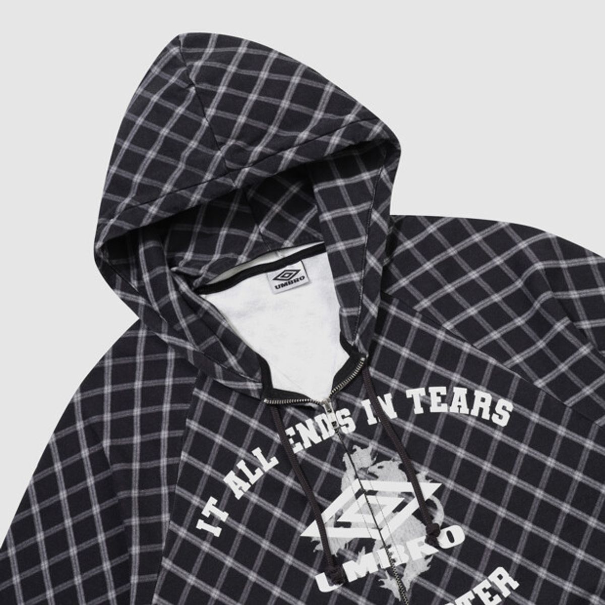 엄브로(UMBRO) [UMB X SLAM JAM] It All Ends In Tears 마스크 후드집업 그레이 UR311OHD91