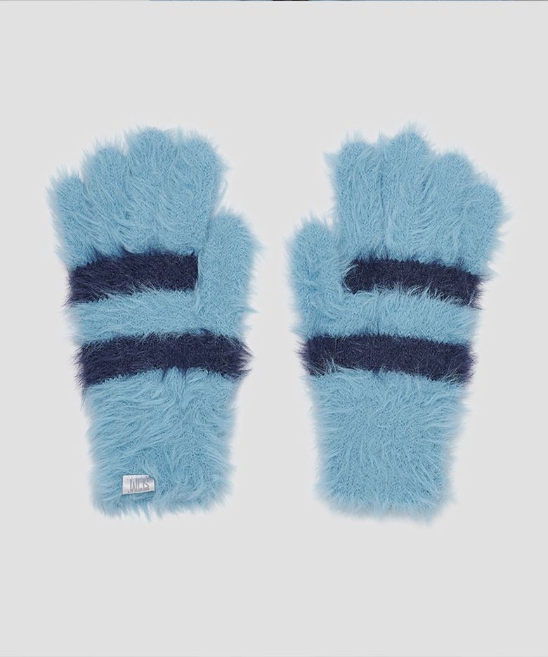 Fuzzy Touch Gloves [Blue]