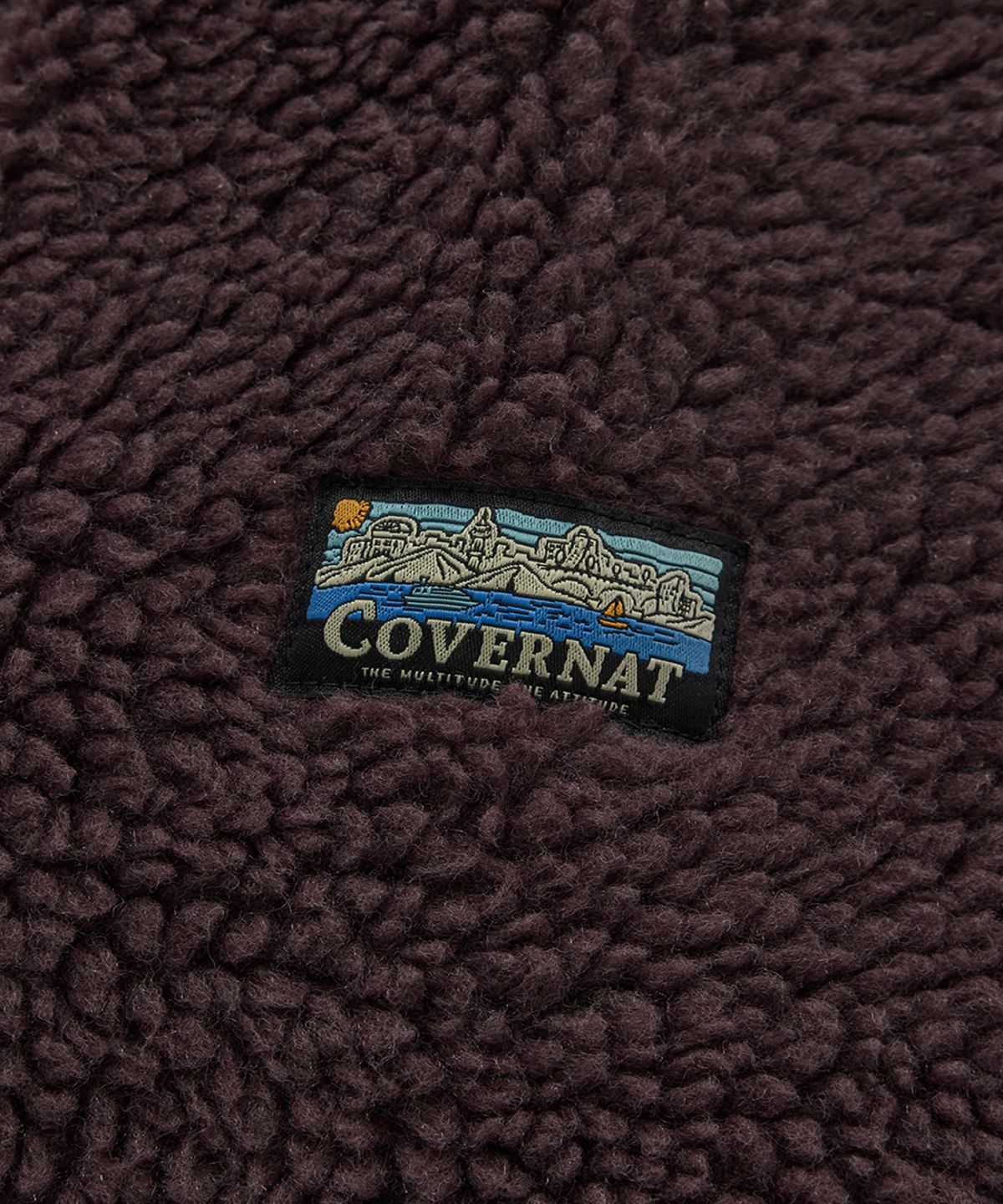 커버낫(COVERNAT) 쉐르파 자켓 다크퍼플