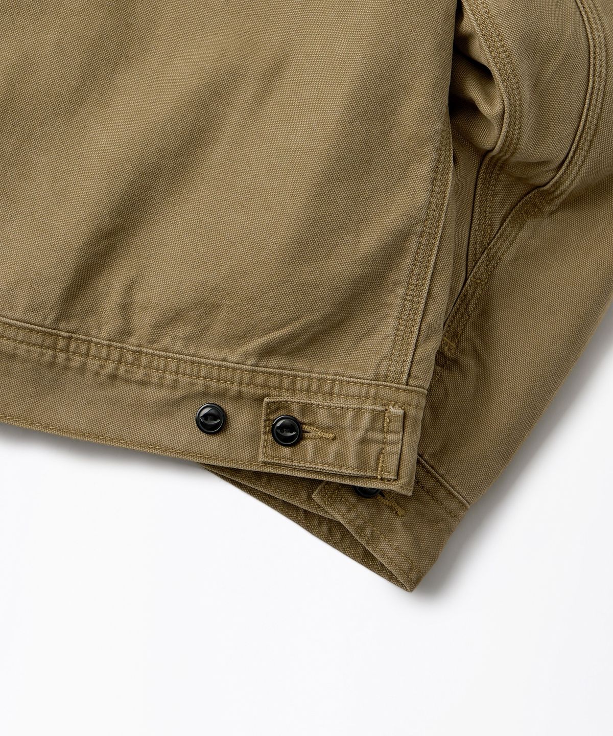 아웃스탠딩(OUTSTANDING) 50S BLANKET-LINED ZIP WORK JACKET_KHAKI