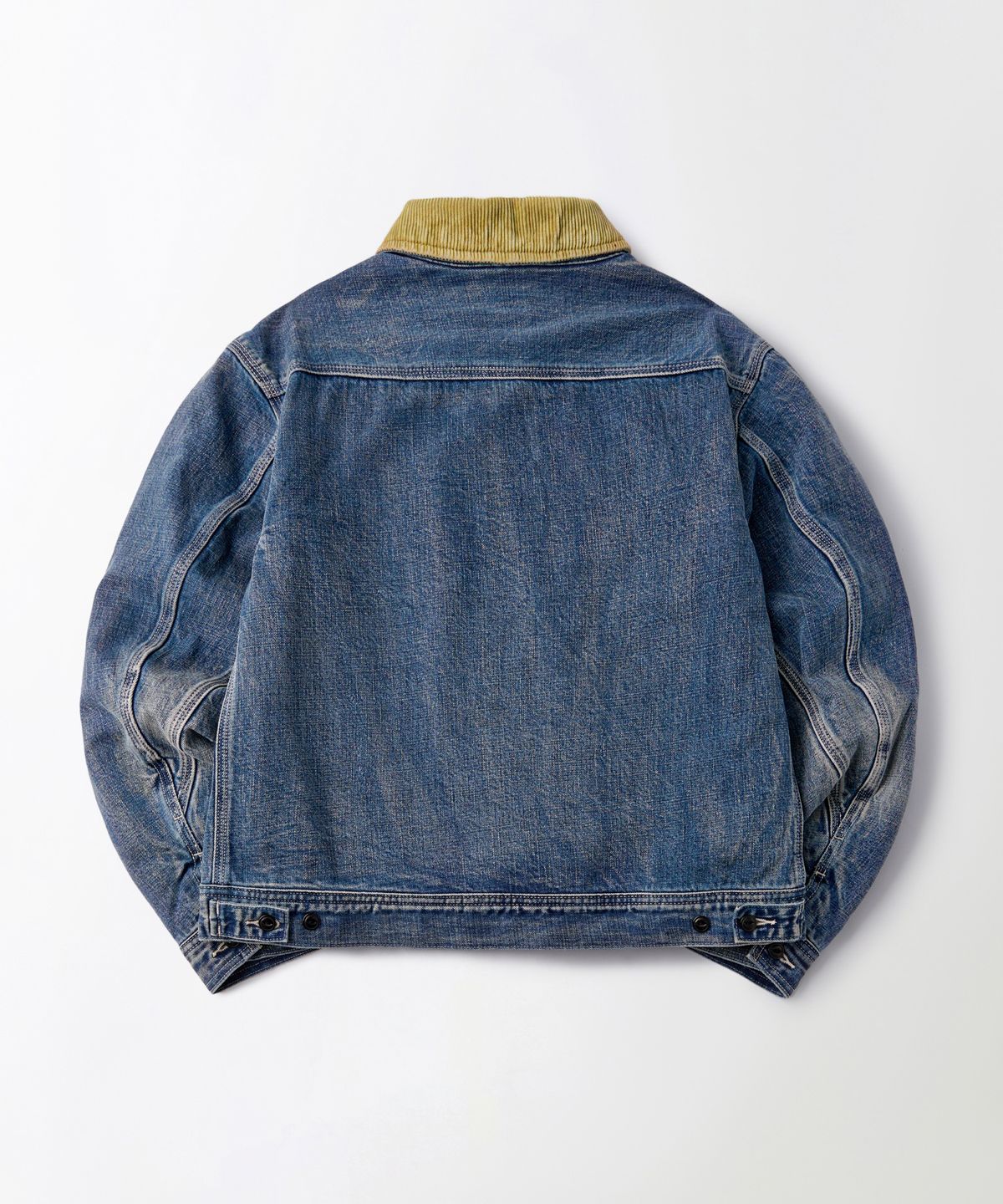 아웃스탠딩(OUTSTANDING) 50S BLANKET-LINED ZIP WORK JACKET_L.BLUE