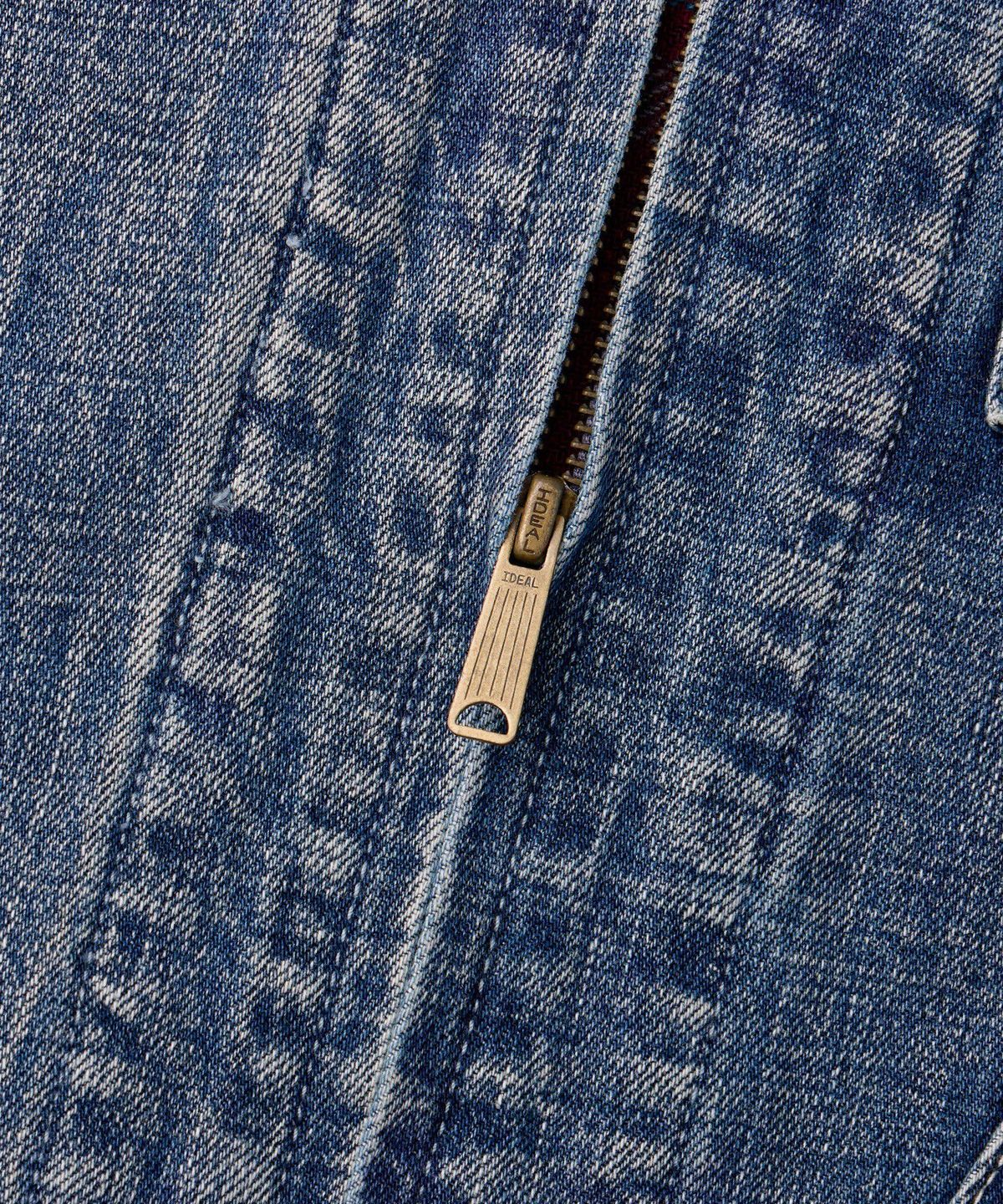 아웃스탠딩(OUTSTANDING) 50S BLANKET-LINED ZIP WORK JACKET_L.BLUE