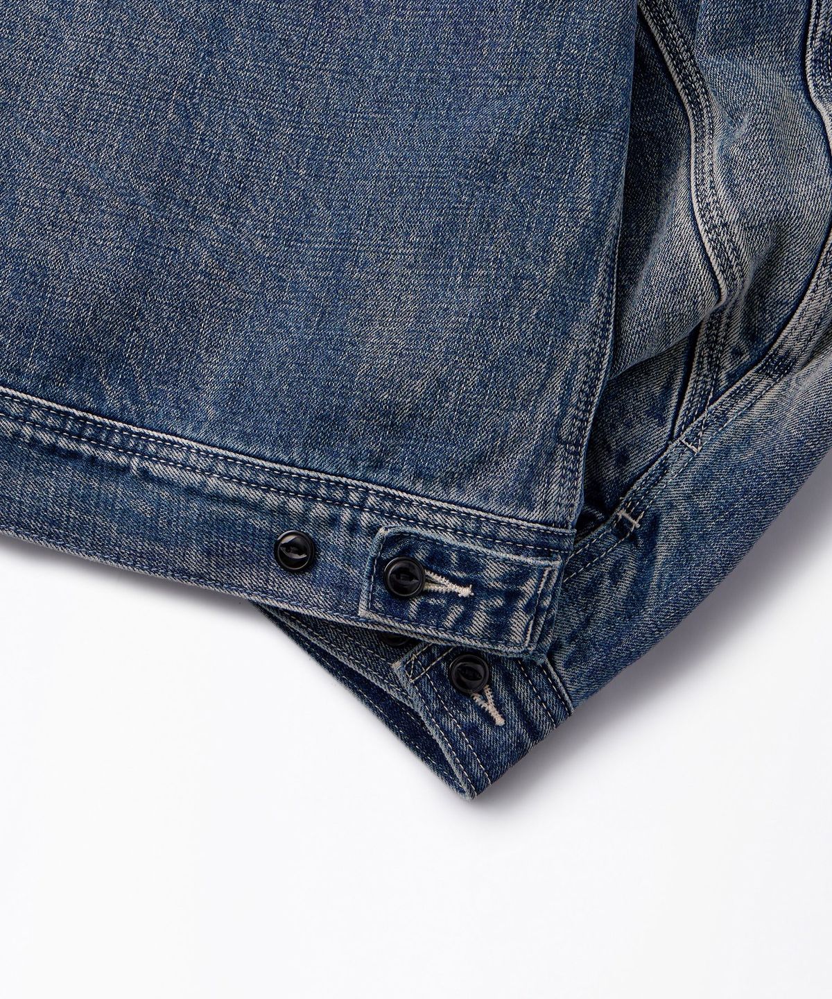 아웃스탠딩(OUTSTANDING) 50S BLANKET-LINED ZIP WORK JACKET_L.BLUE