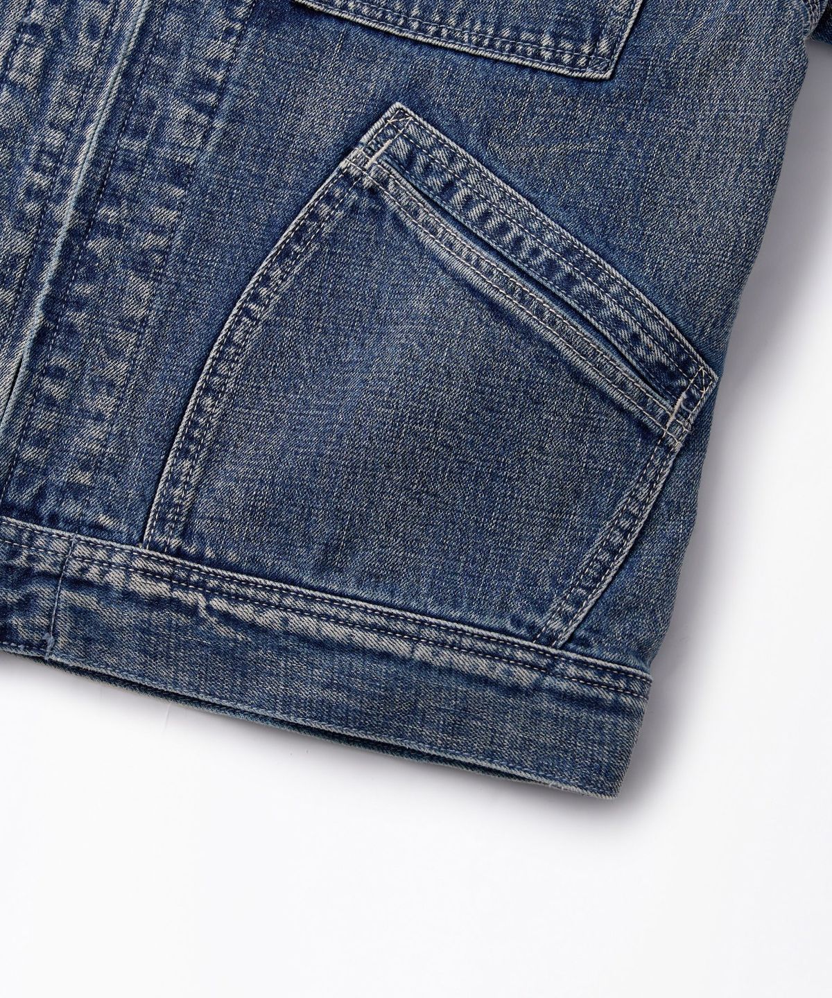 아웃스탠딩(OUTSTANDING) 50S BLANKET-LINED ZIP WORK JACKET_L.BLUE