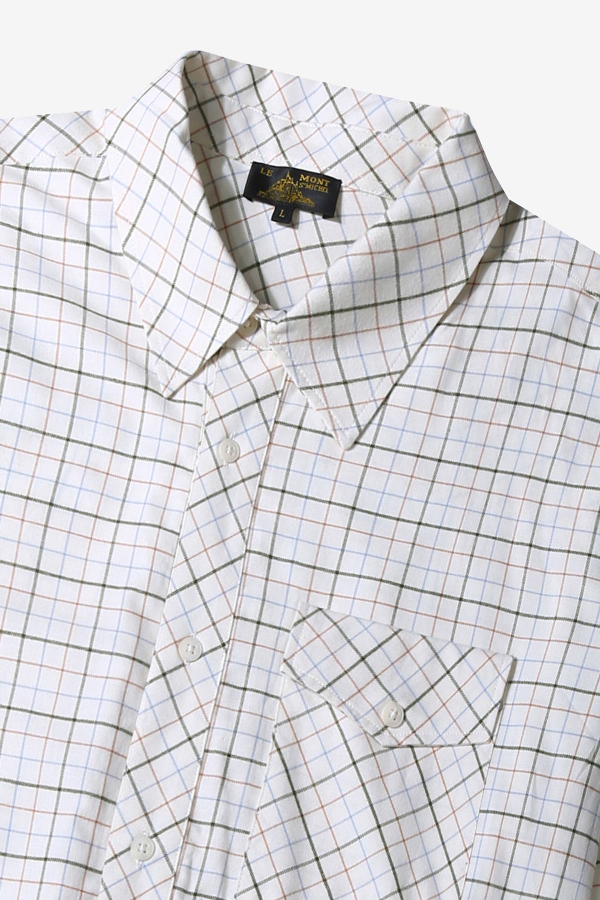르몽생미셸(LE MONT ST MICHEL) CORNIL-CHECKED OVERSHIRT_White