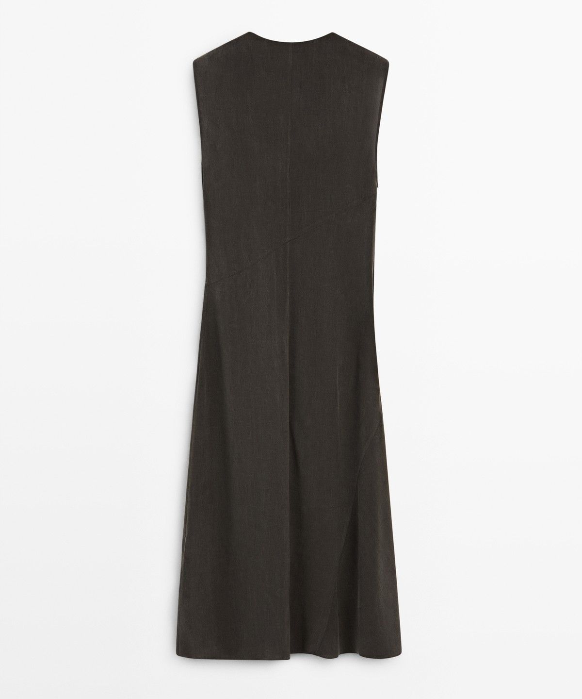마시모두띠(MASSIMO DUTTI) 드레이프 디테일 미디 원피스