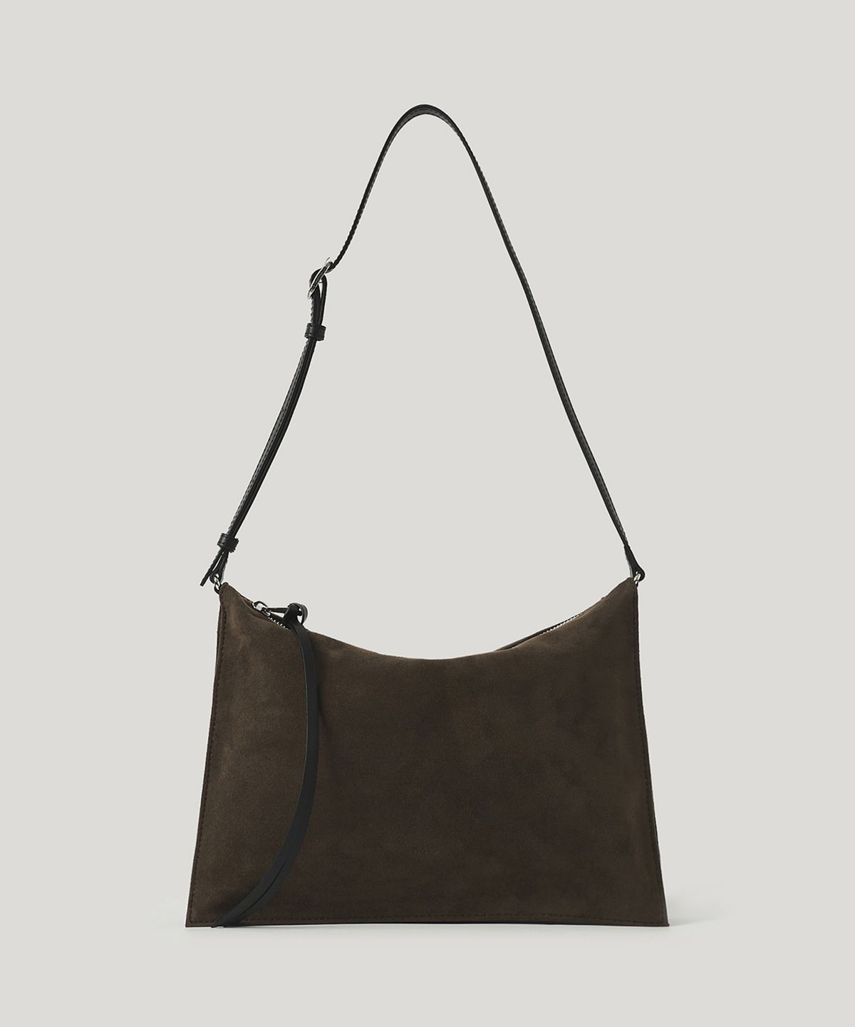 오브히(OVHEE) 아코디언 스웨이드백 Accordion Suede Bag_Dark Olive