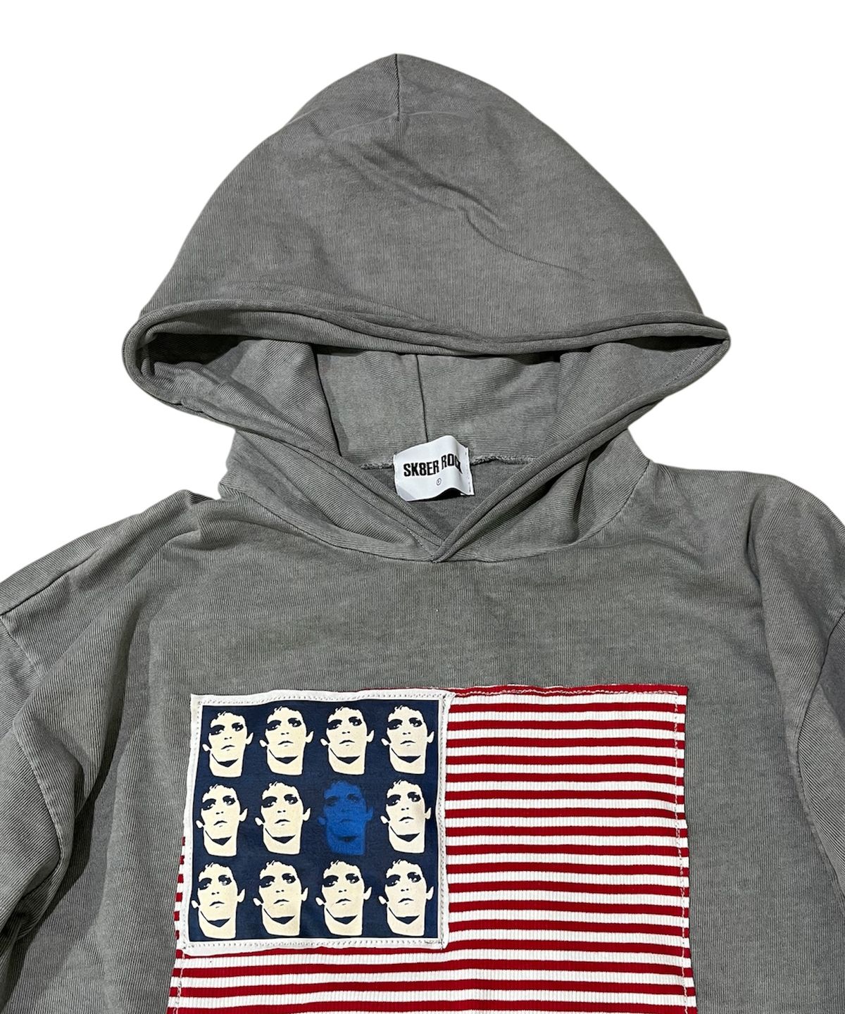 스케이터락(SK8ER ROCK) Rebel Flag Pigment Sweat Hoodie (Gray)