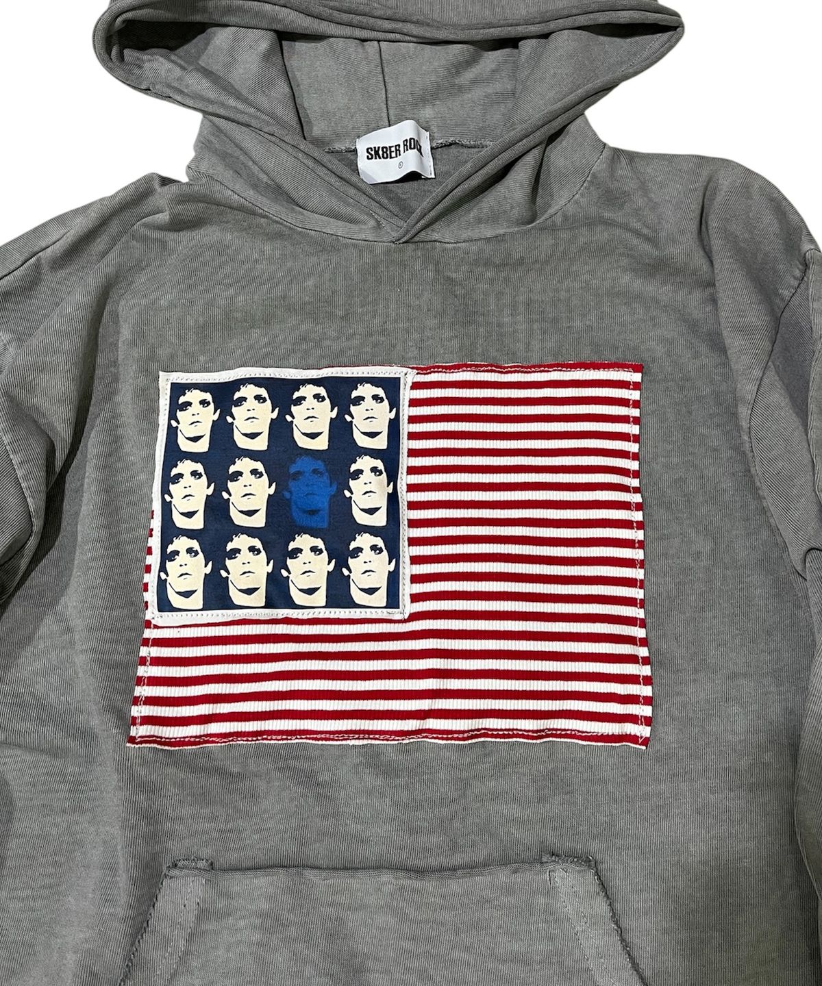 스케이터락(SK8ER ROCK) Rebel Flag Pigment Sweat Hoodie (Gray)
