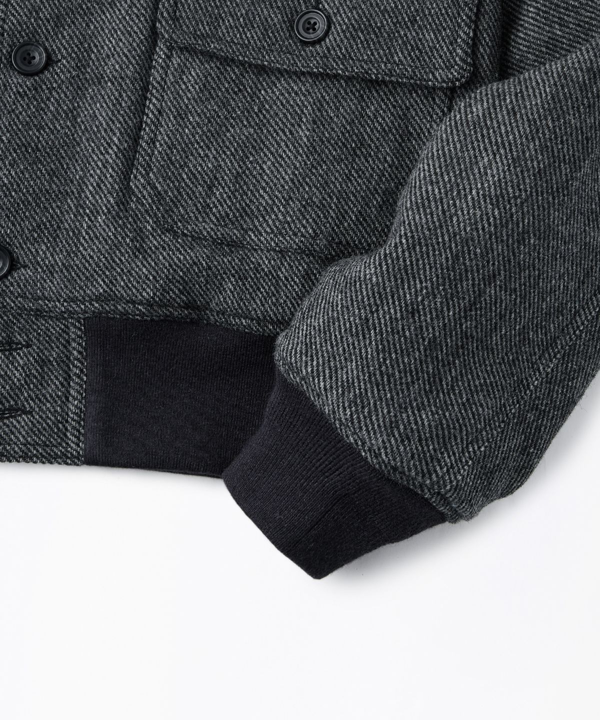 아웃스탠딩(OUTSTANDING) WOOL A-1 JACKET_CHARCOAL