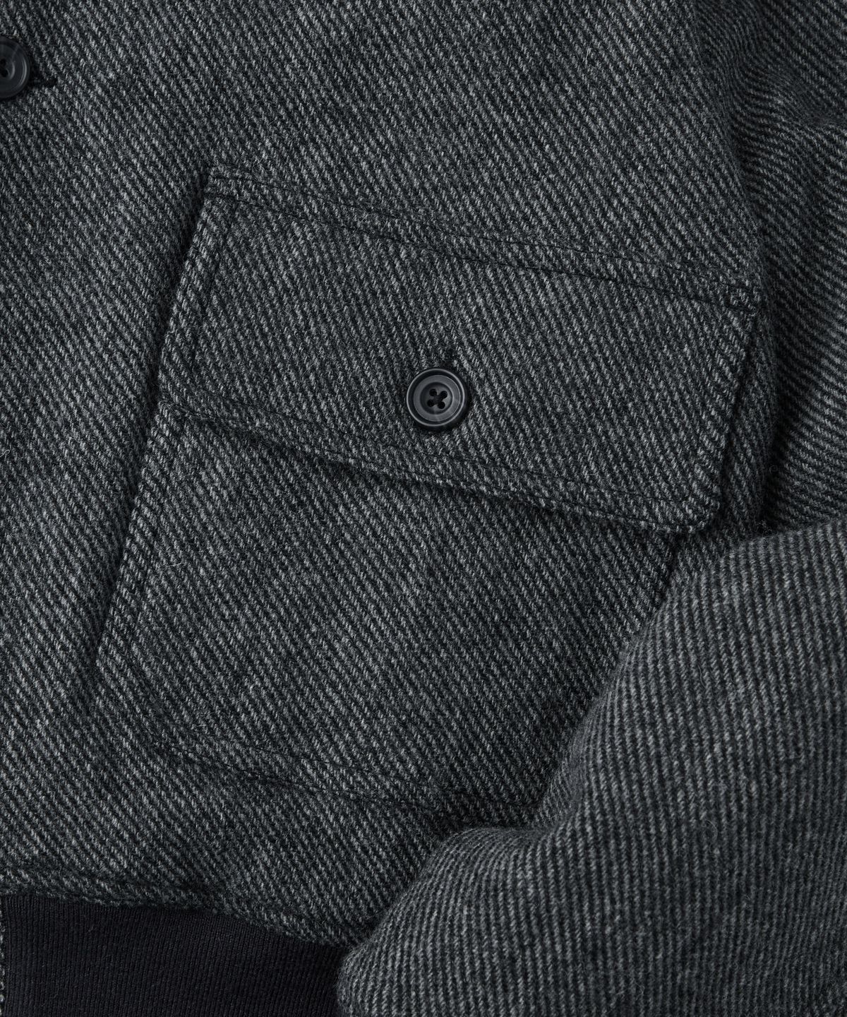 아웃스탠딩(OUTSTANDING) WOOL A-1 JACKET_CHARCOAL