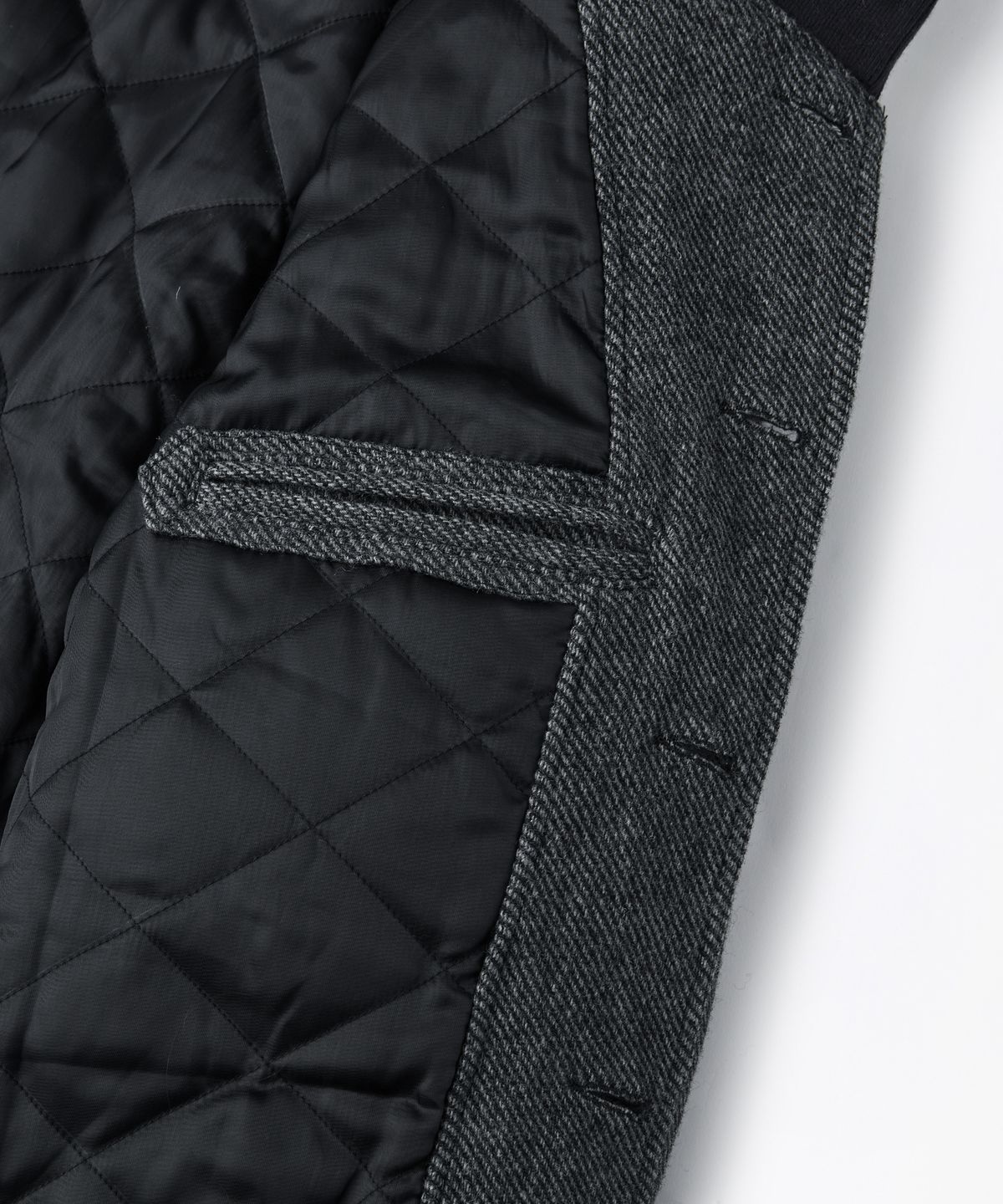 아웃스탠딩(OUTSTANDING) WOOL A-1 JACKET_CHARCOAL
