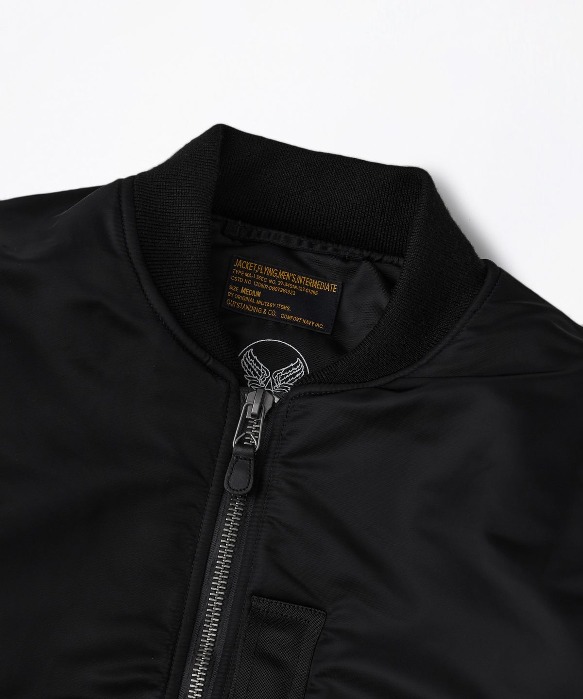 아웃스탠딩(OUTSTANDING) MA-1 FLIGHT JACKET(WOOL INSULATION)_BLACK