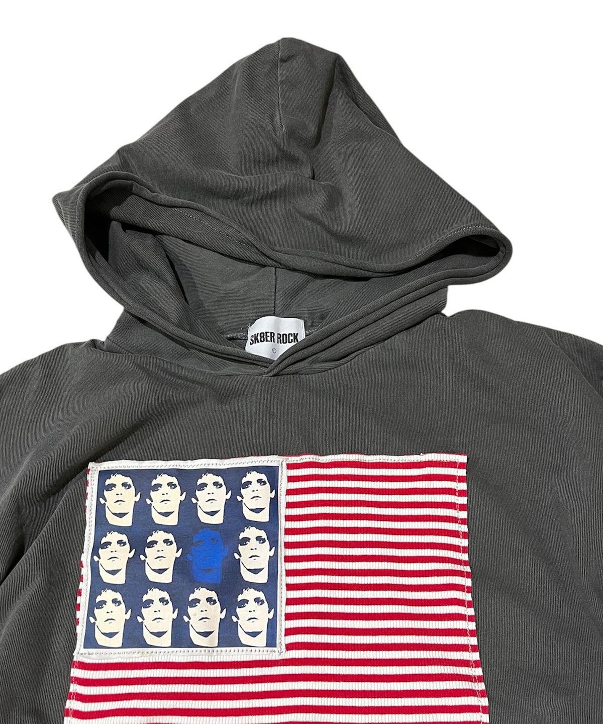 스케이터락(SK8ER ROCK) Rebel Flag Pigment Sweat Hoodie (Charcoal)