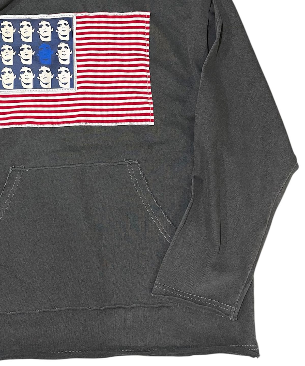스케이터락(SK8ER ROCK) Rebel Flag Pigment Sweat Hoodie (Charcoal)