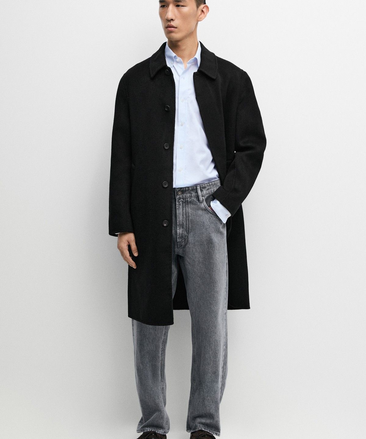 마시모두띠(MASSIMO DUTTI) 울 블렌드 더블 페이스 코트
