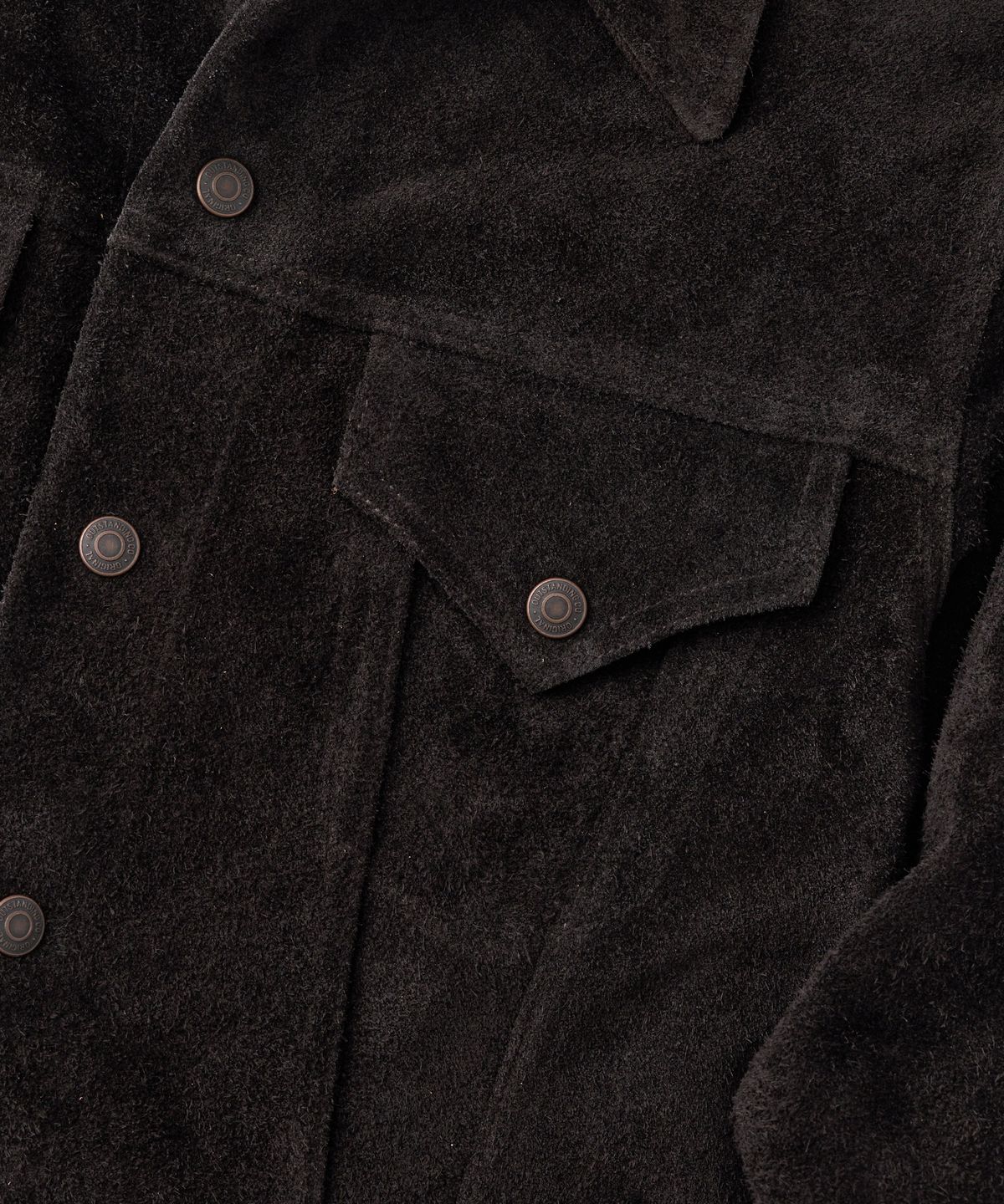 아웃스탠딩(OUTSTANDING) [MUT lab] 60S ROUGHOUT TRUCKER JACKET_BROWN