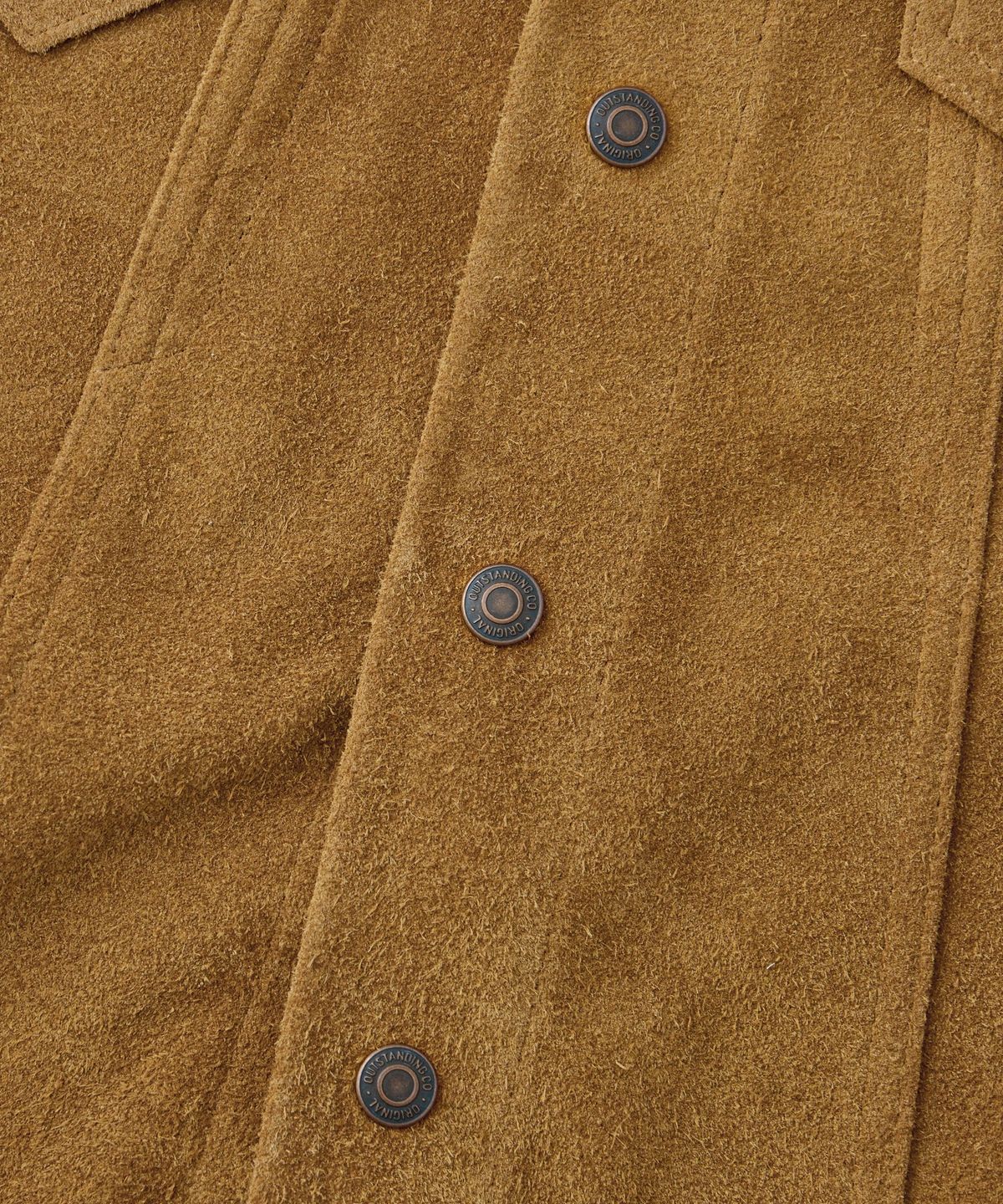 아웃스탠딩(OUTSTANDING) [MUT lab] 60S ROUGHOUT TRUCKER JACKET_TOBACCO