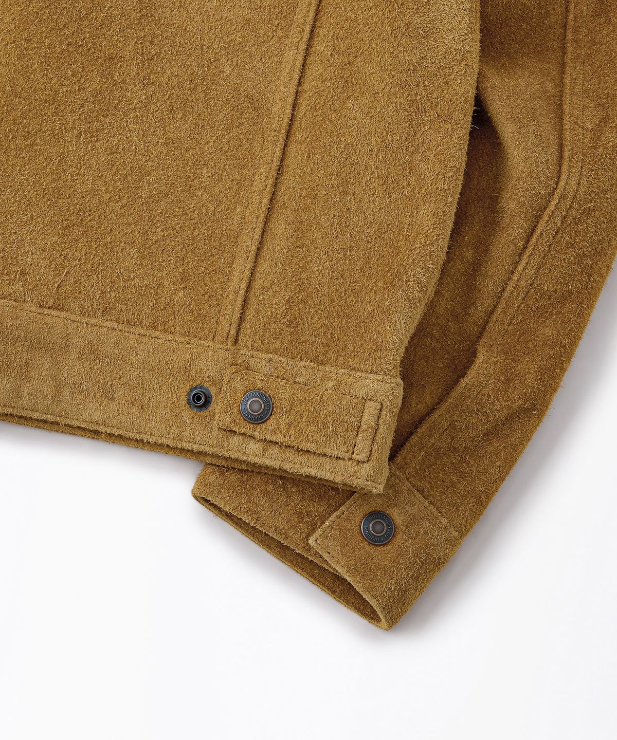 아웃스탠딩(OUTSTANDING) [MUT lab] 60S ROUGHOUT TRUCKER JACKET_TOBACCO