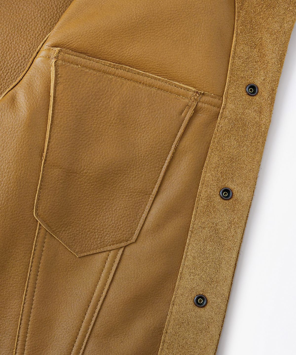 아웃스탠딩(OUTSTANDING) [MUT lab] 60S ROUGHOUT TRUCKER JACKET_TOBACCO