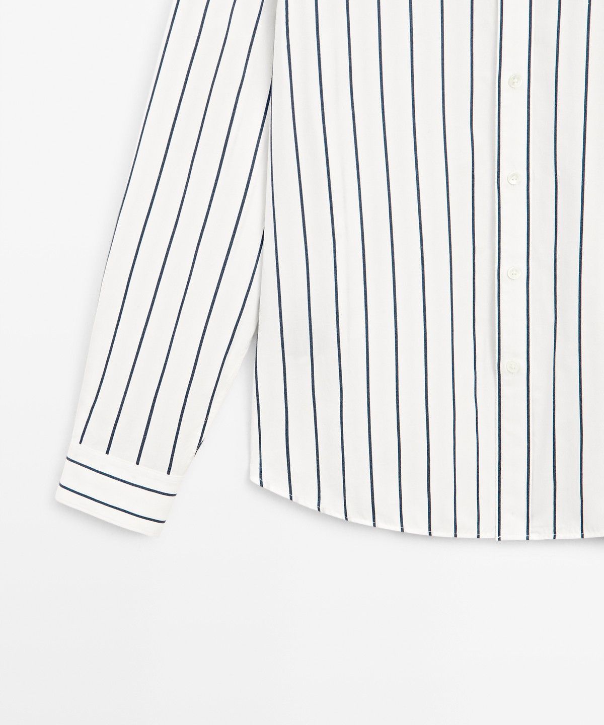 마시모두띠(MASSIMO DUTTI) 100% 코튼 레귤러 핏 스트라이프 셔츠