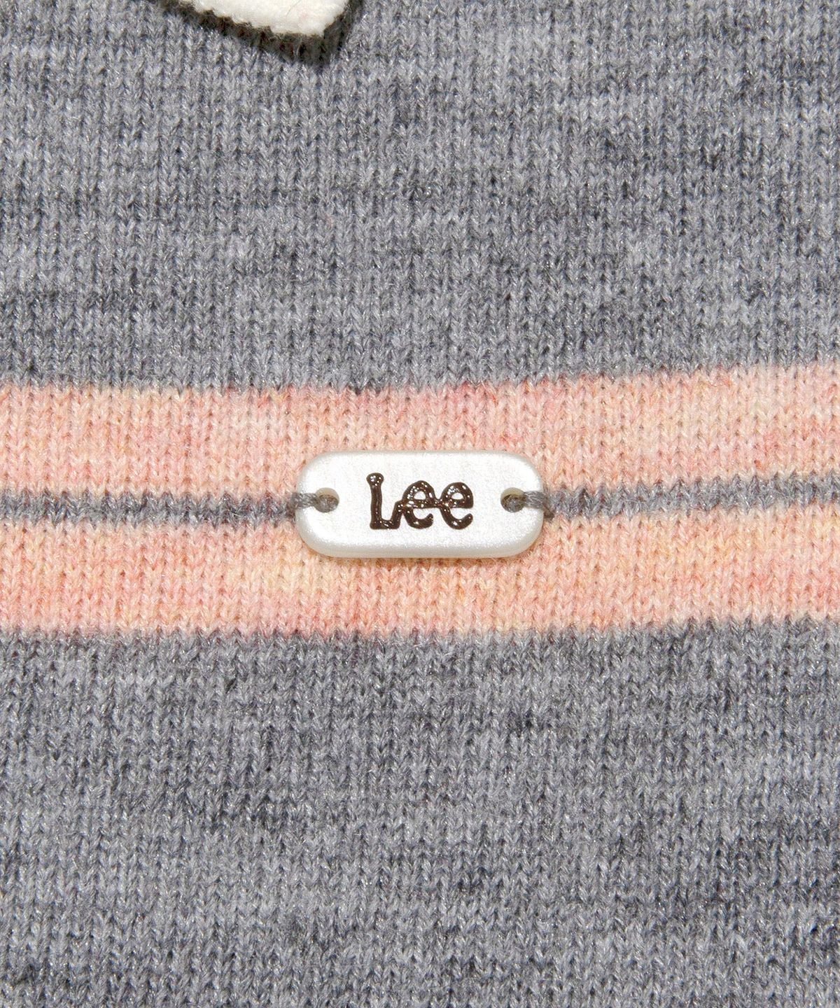 리(LEE) 우먼 카라 스트라이프 니트 그레이
