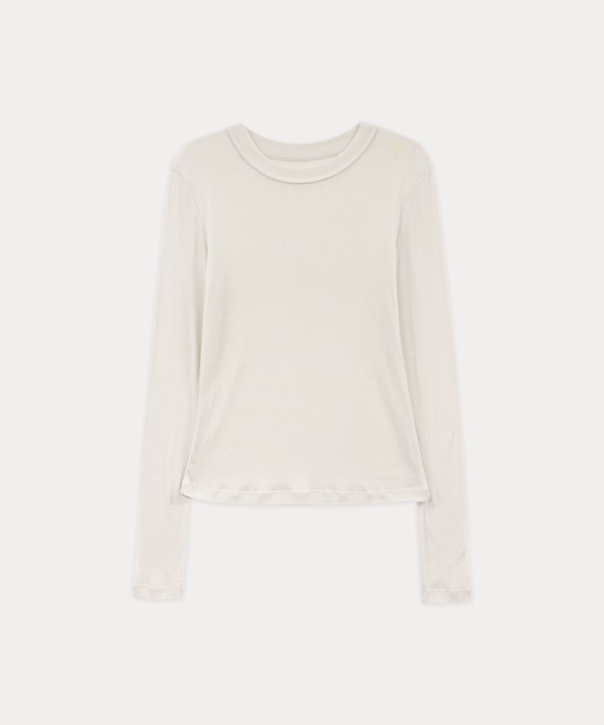 타버트(TARVERT) Lazle Slim Tencel T-Shirt - Cream